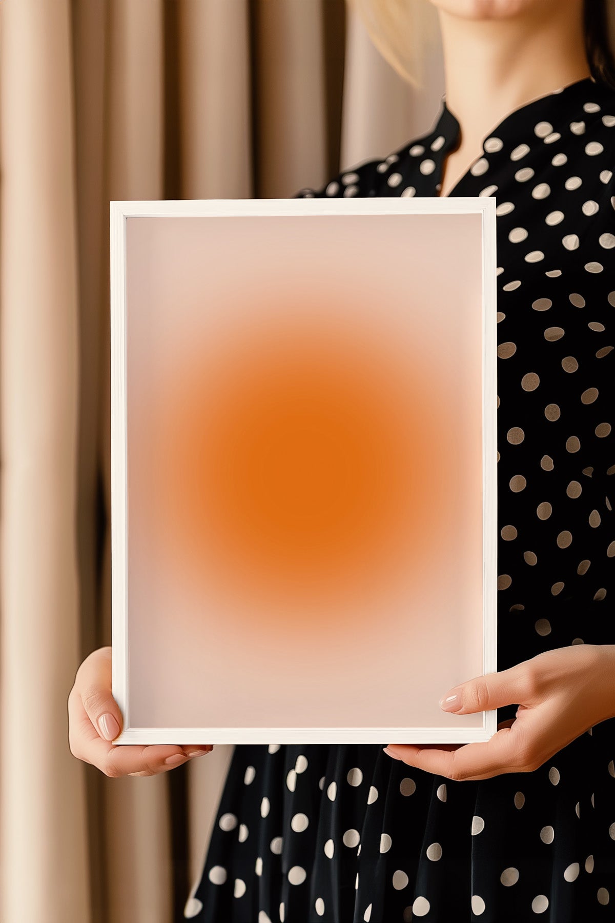 Aura Serisi Beyaz Çerçeveli Poster, Tablo No:78