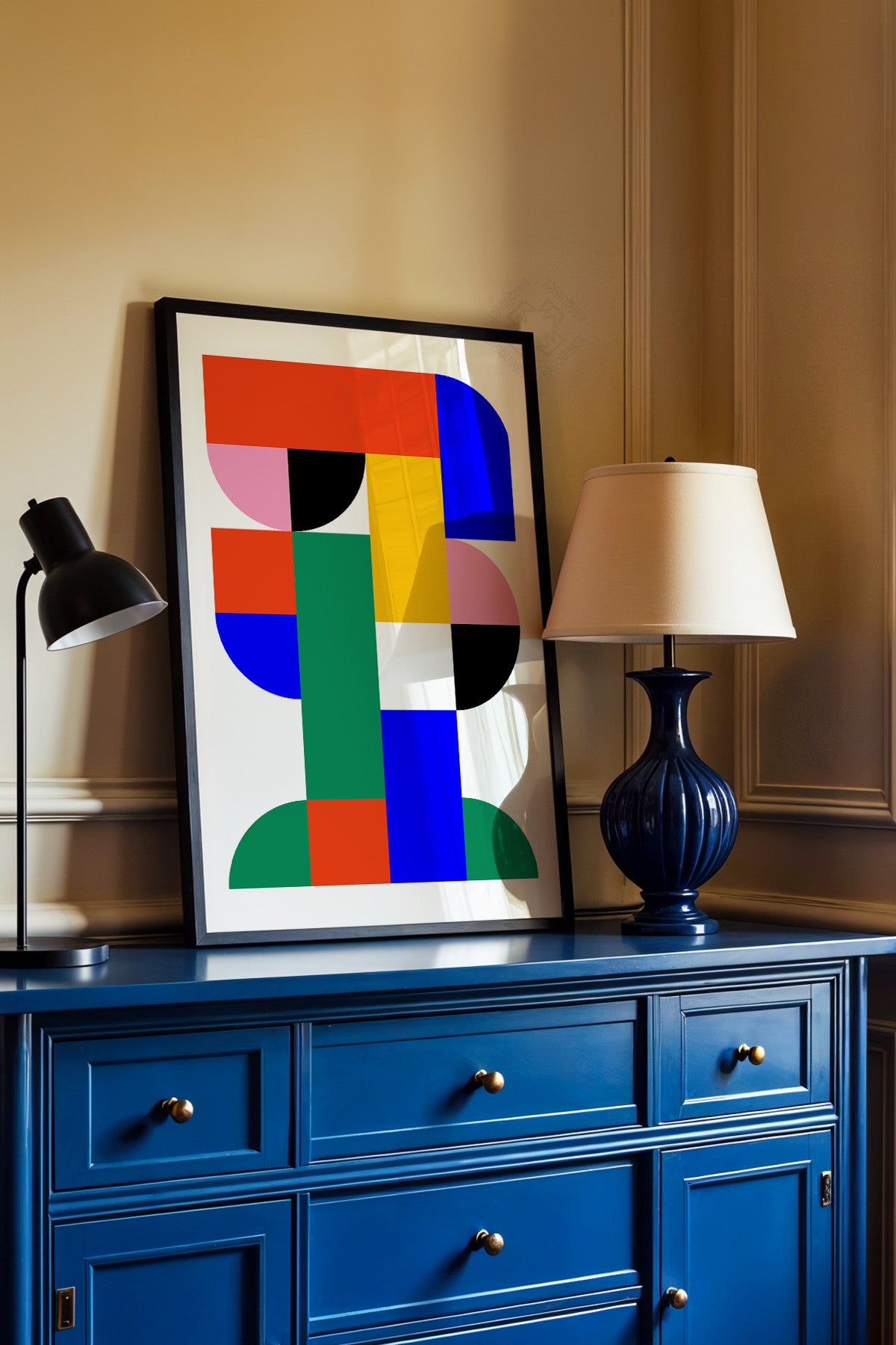 Bauhaus Serisi Siyah Çerçeveli Poster, Tablo No:14