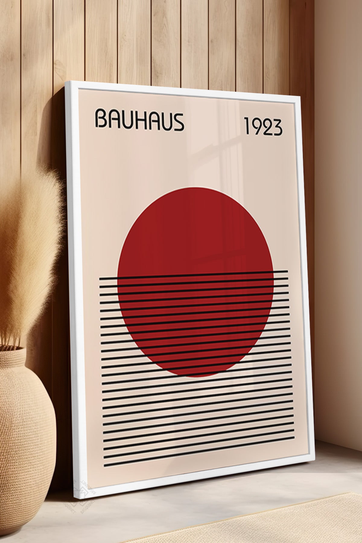 Bauhaus Serisi Beyaz Çerçeveli Poster, Tablo No:29