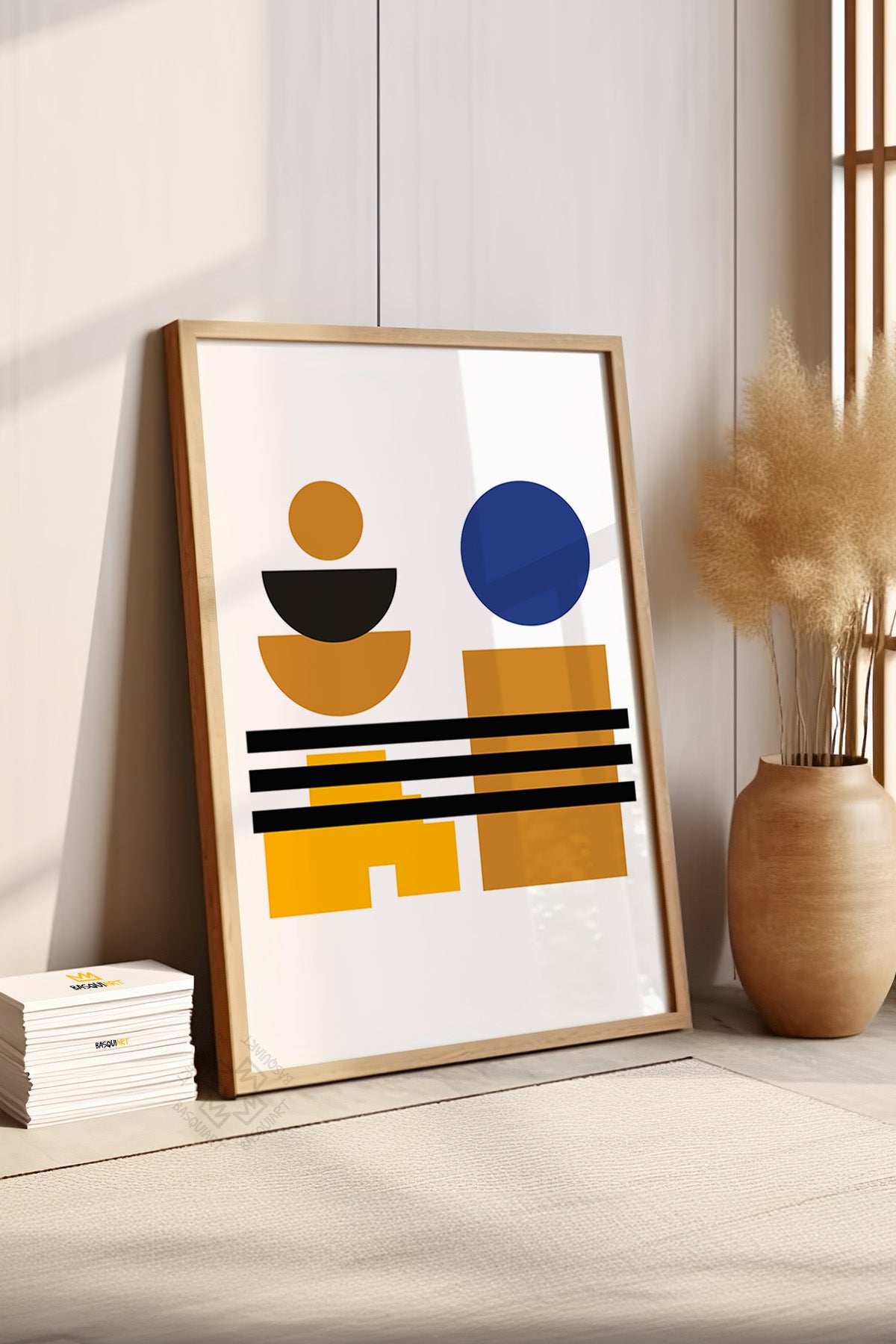 Bauhaus Serisi Ahşap Çerçeveli Poster, Tablo No:103
