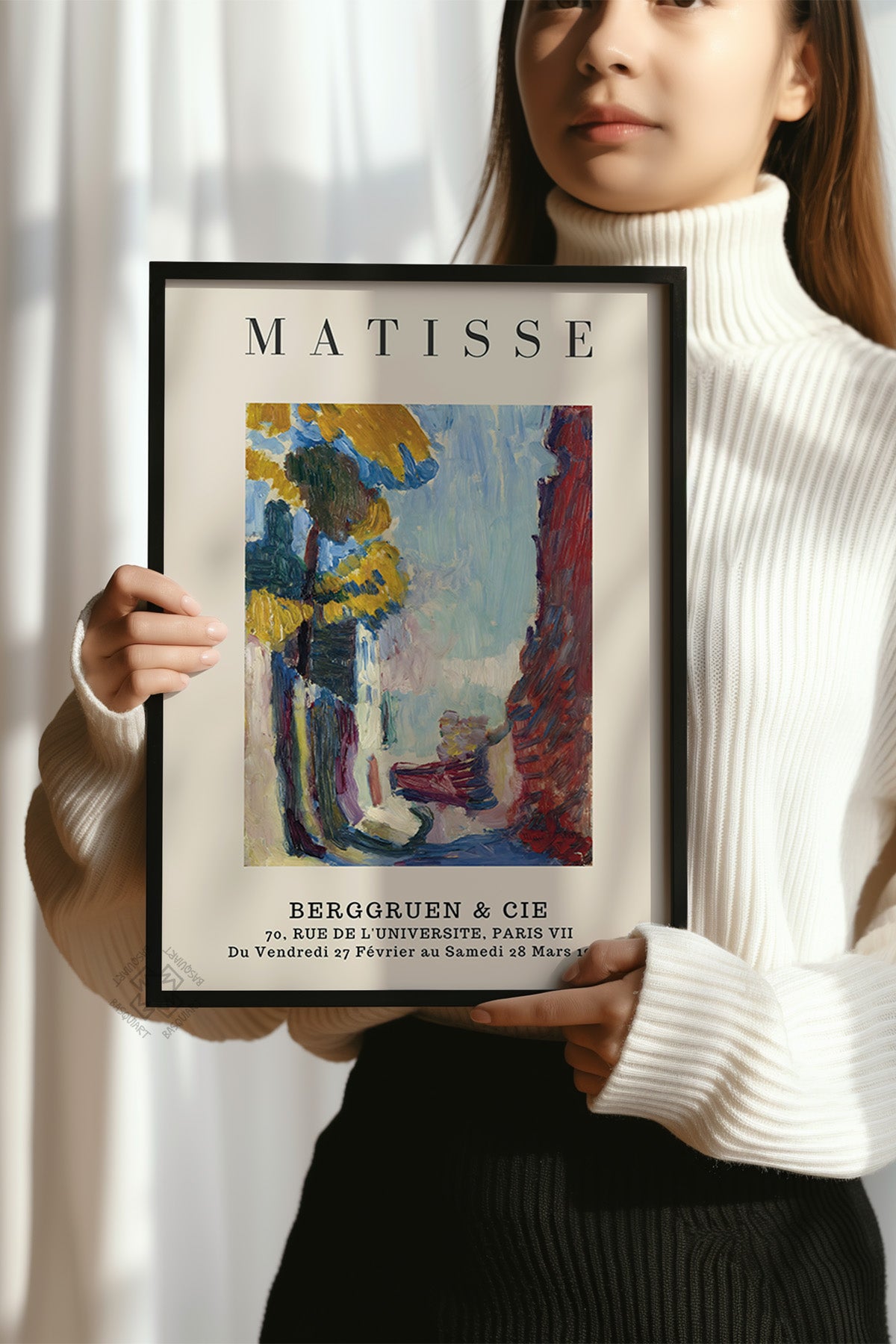 Henri Matisse Serisi Siyah Çerçeveli Poster, Tablo Duvar Dekoru No:9