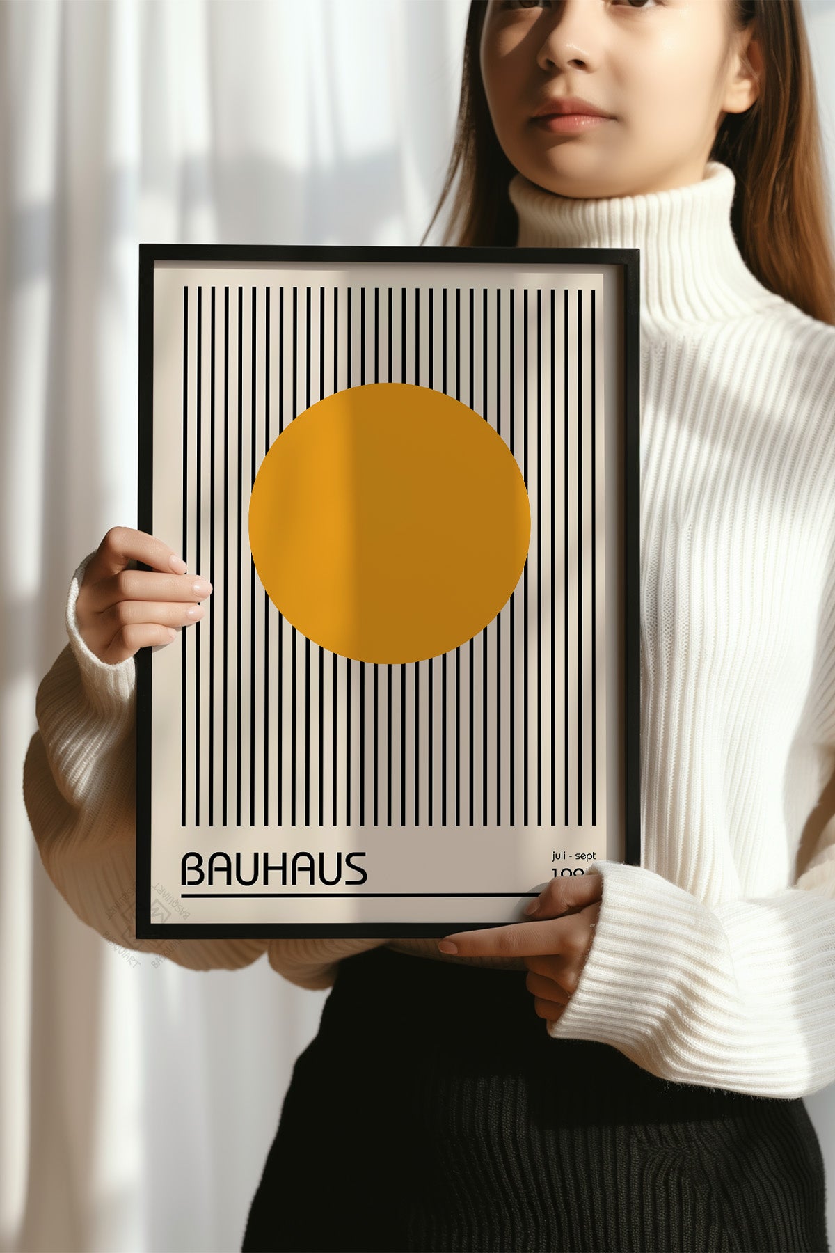 Bauhaus Serisi Siyah Çerçeveli Poster, Tablo No:24