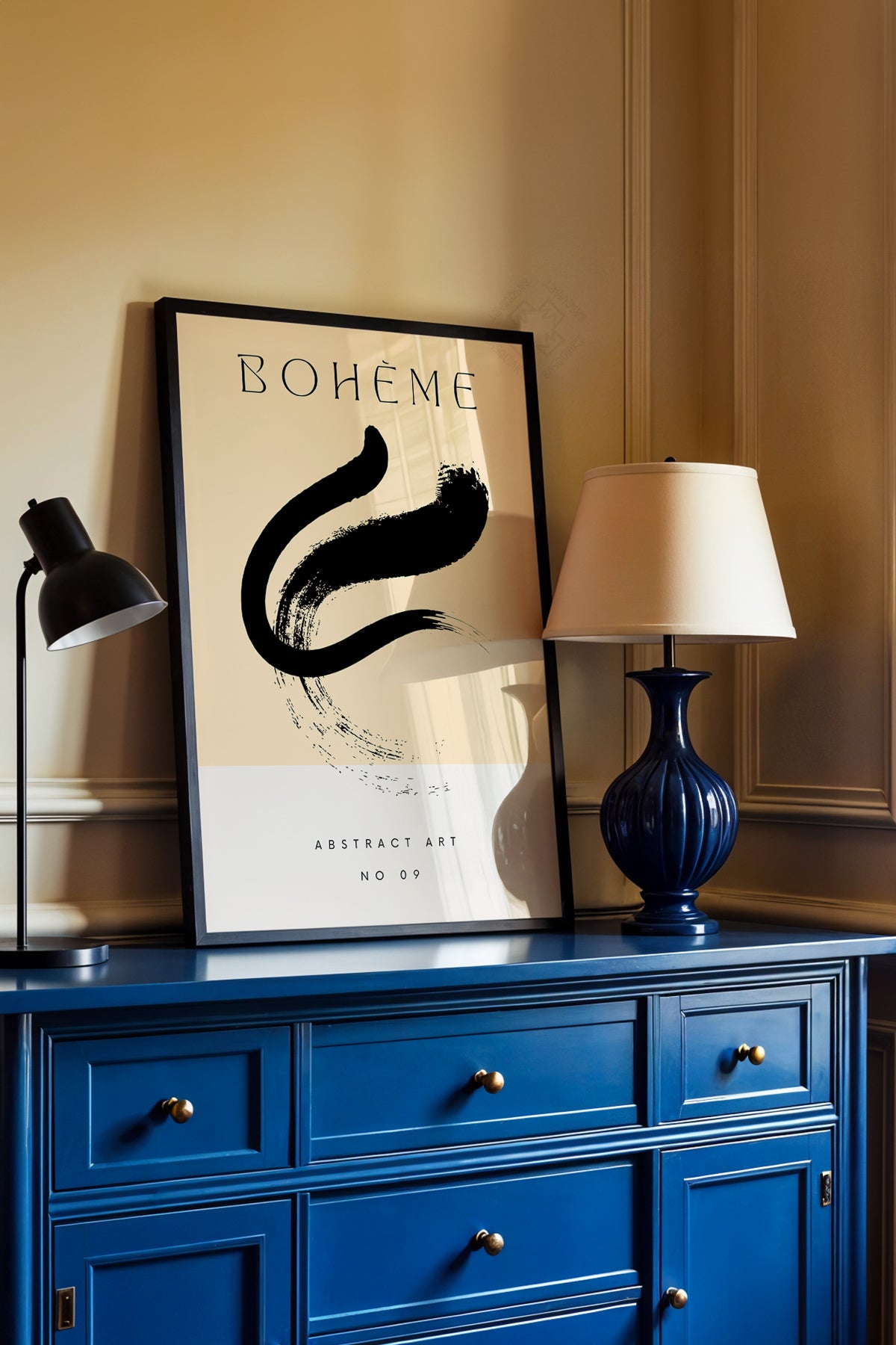 Bohemian Serisi Siyah Çerçeveli Poster, Tablo No:133