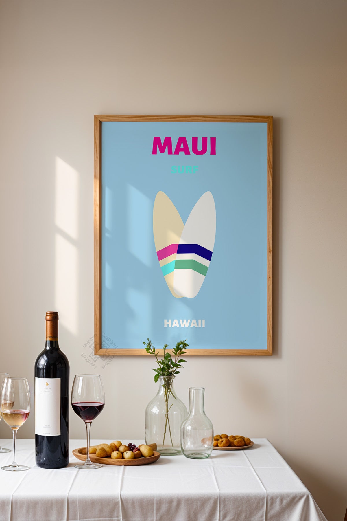 Şehir Serisi Ahşap Çerçeveli Poster, Tablo Duvar Dekoru No:14