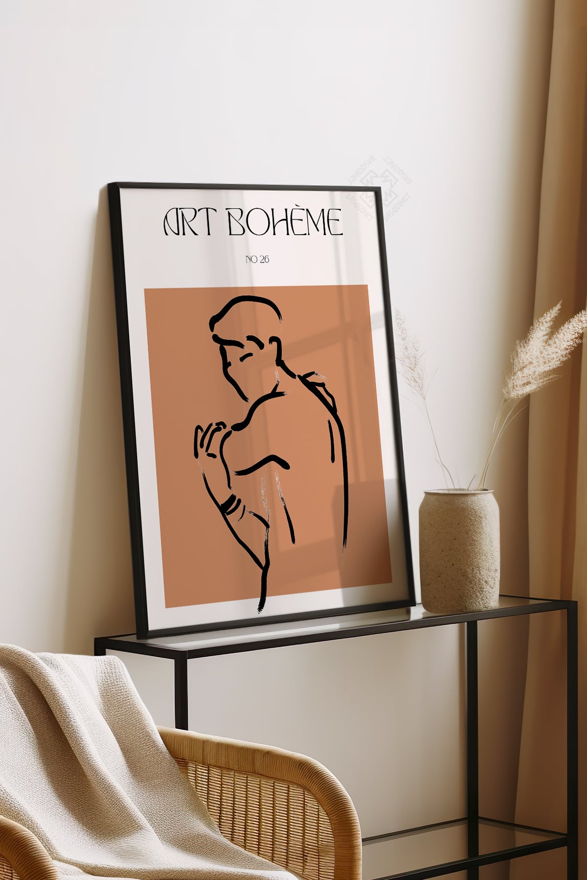 Bohemian Serisi Siyah Çerçeveli Poster, Tablo No:103