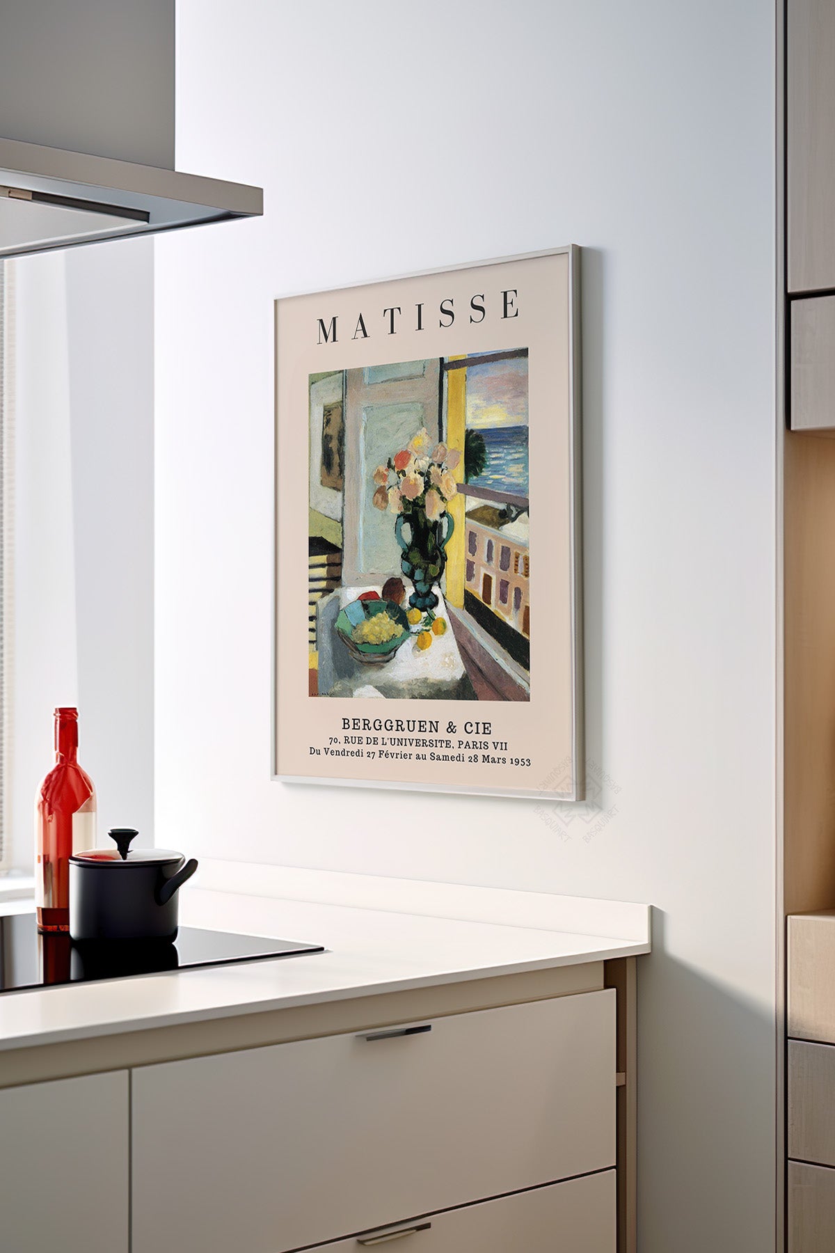 Henri Matisse Serisi Beyaz Çerçeveli Poster, Tablo Duvar Dekoru No:14