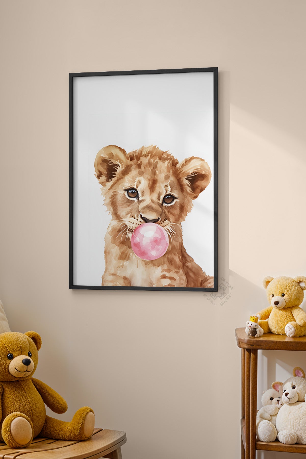 Çocuk Odası, Bebek Odası Siyah Çerçeveli Poster, Tablo No:99