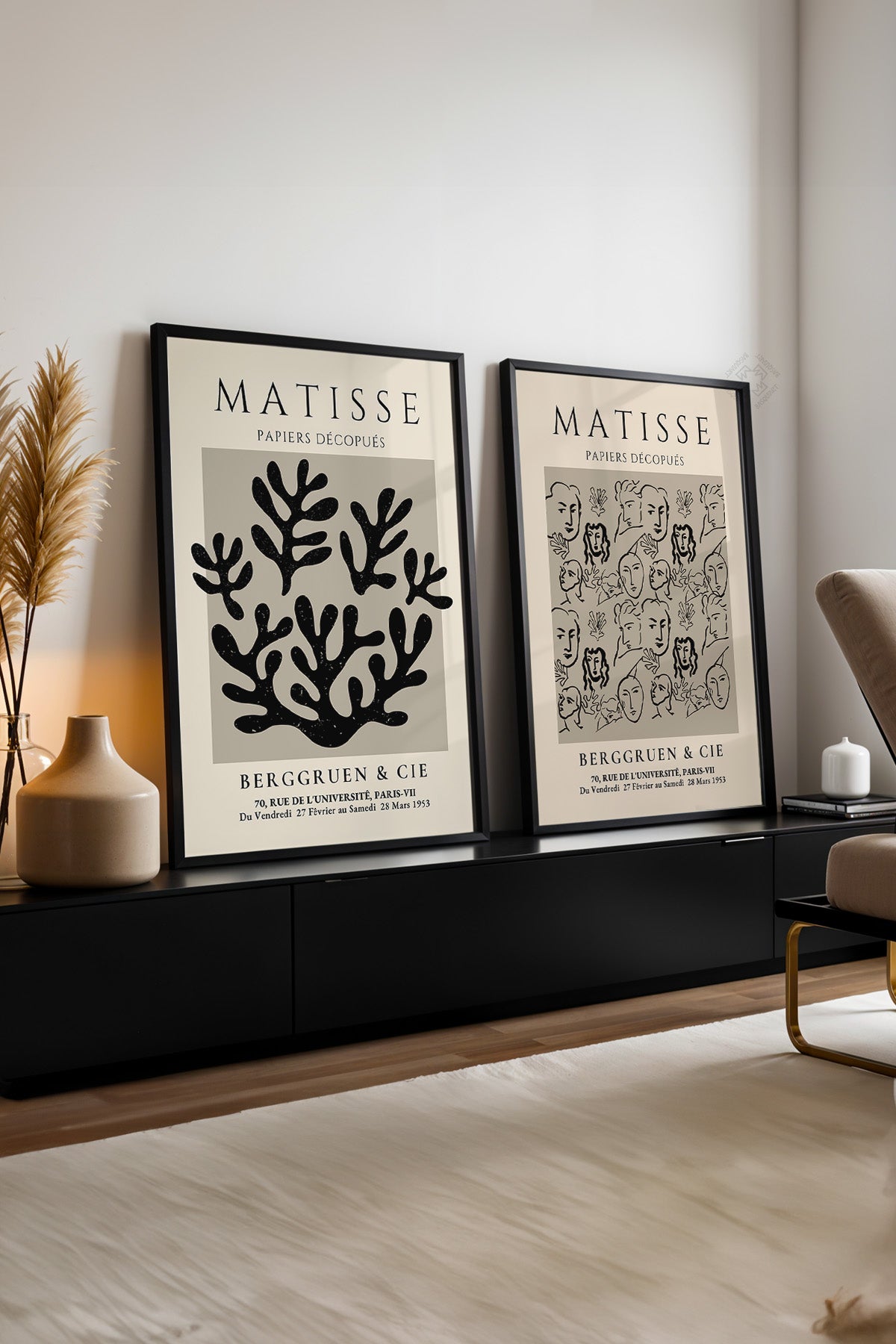 Matisse 2'li Siyah Çerçeveli Poster, Tablo Seti No:22