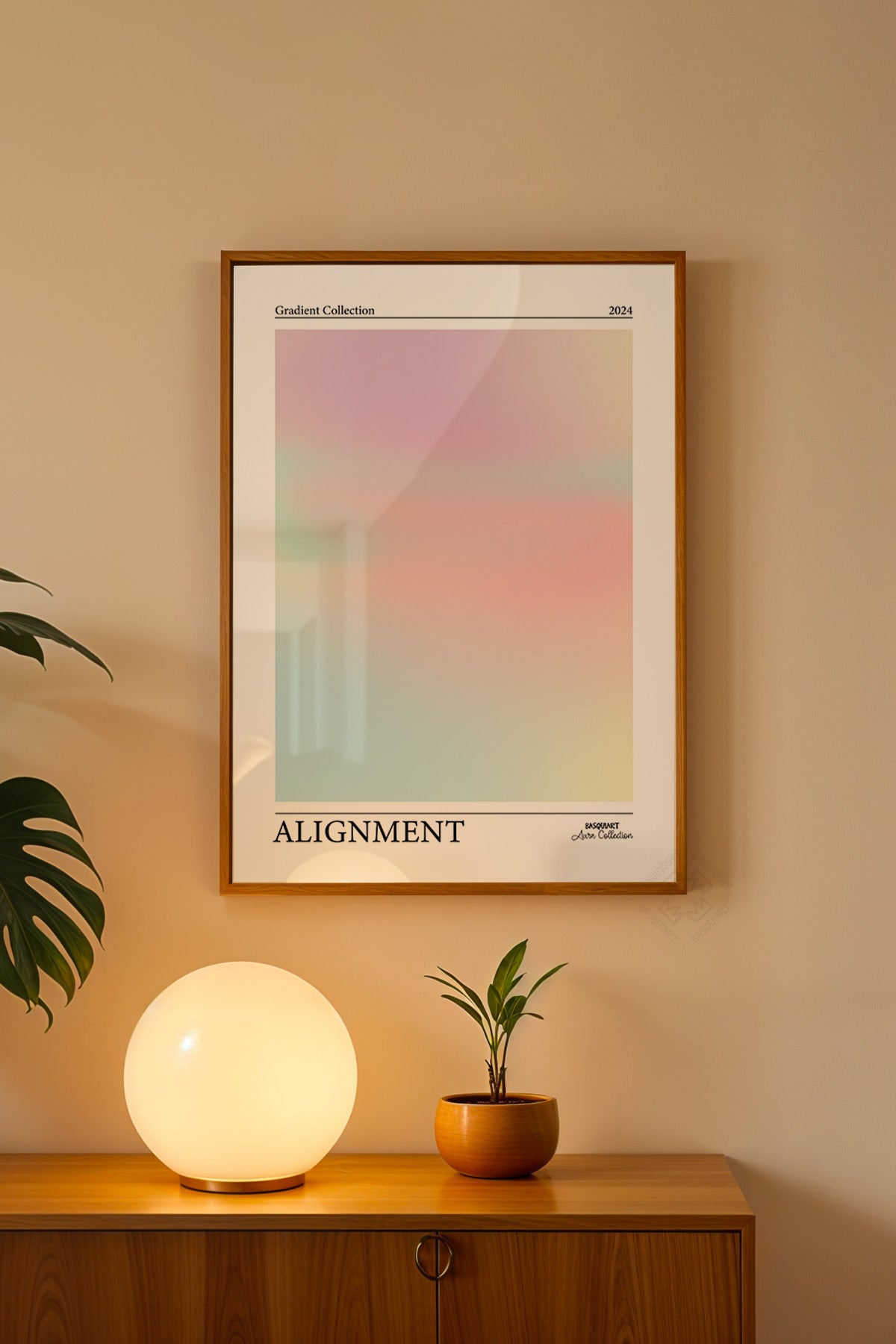 Aura Serisi Ahşap Çerçeveli Poster, Tablo No:48