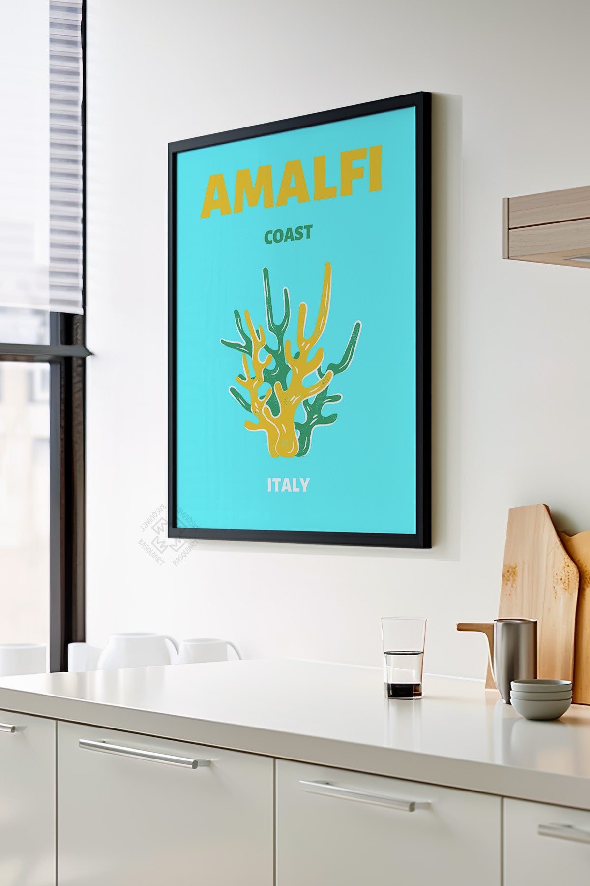 Şehir Serisi Siyah Çerçeveli Poster, Tablo Duvar Dekoru No:10