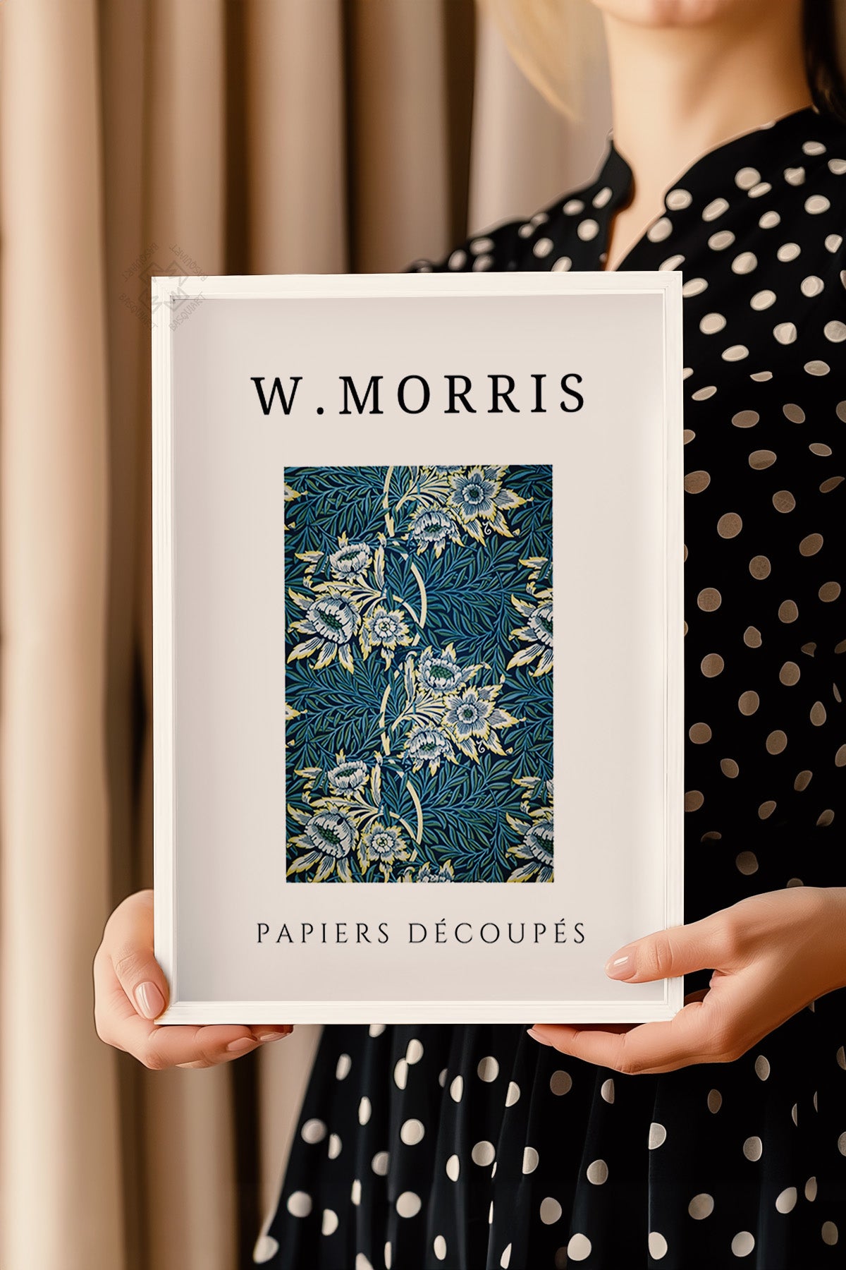William Morris Serisi Beyaz Çerçeveli Poster, Tablo Duvar Dekoru No:15