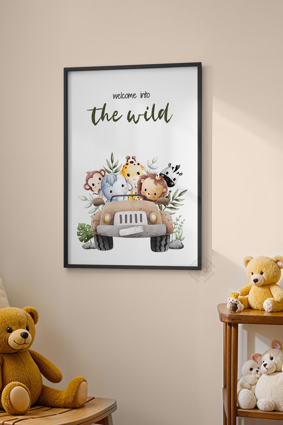 Çocuk Odası, Bebek Odası Siyah Çerçeveli Poster, Tablo No:22