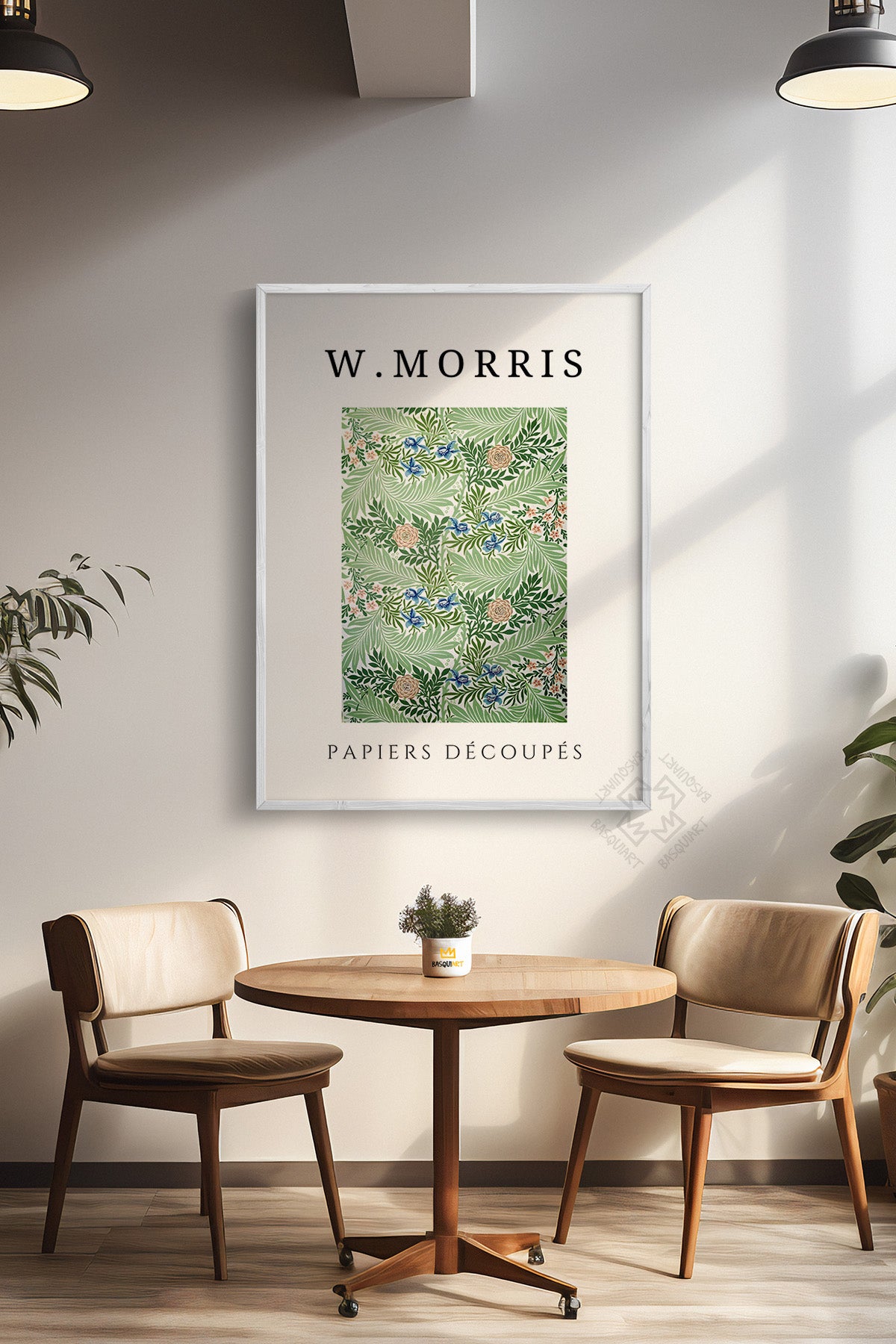 William Morris Serisi Beyaz Çerçeveli Poster, Tablo Duvar Dekoru No:13