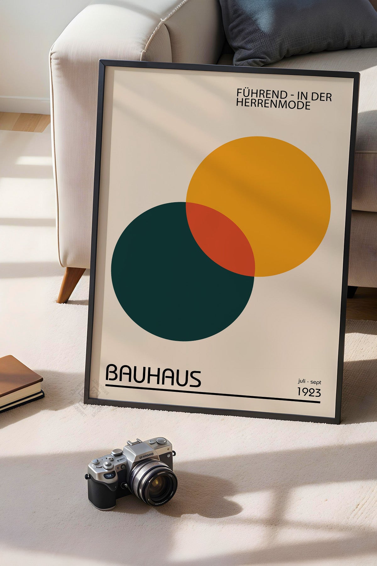 Bauhaus Serisi Siyah Çerçeveli Poster, Tablo No:22