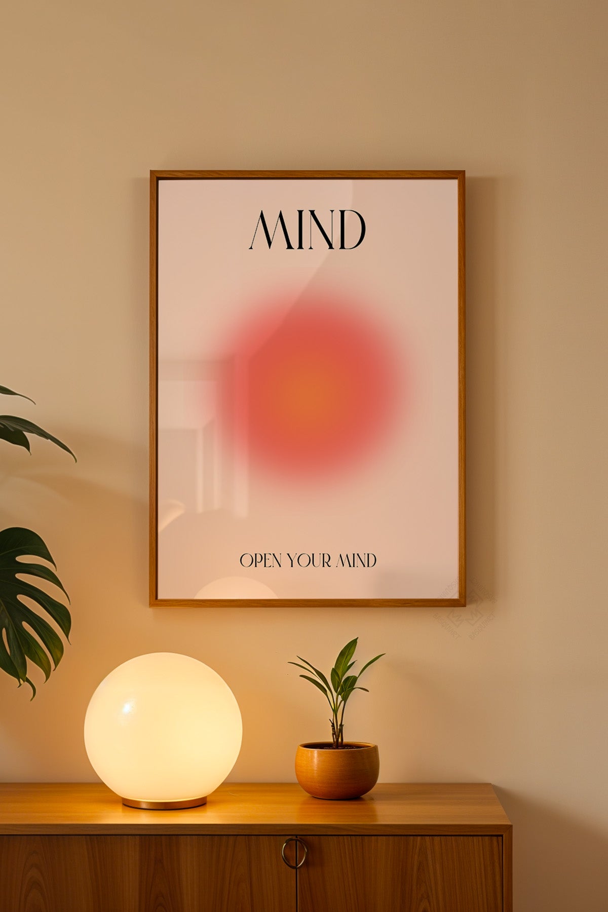 Aura Serisi Ahşap Çerçeveli Poster, Tablo No:162