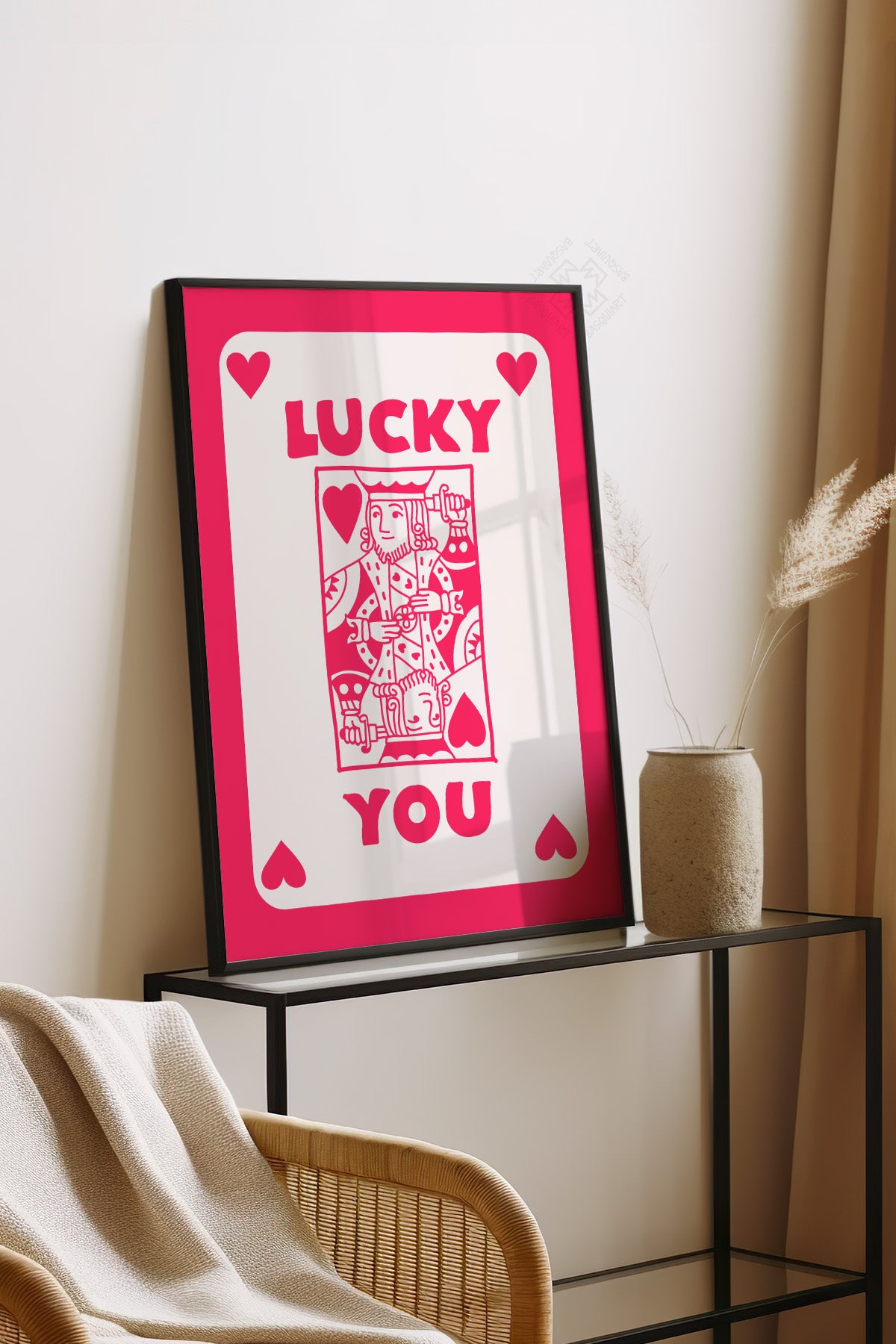 Lucky You Serisi Siyah Çerçeveli Poster, Tablo Duvar Dekoru No:84