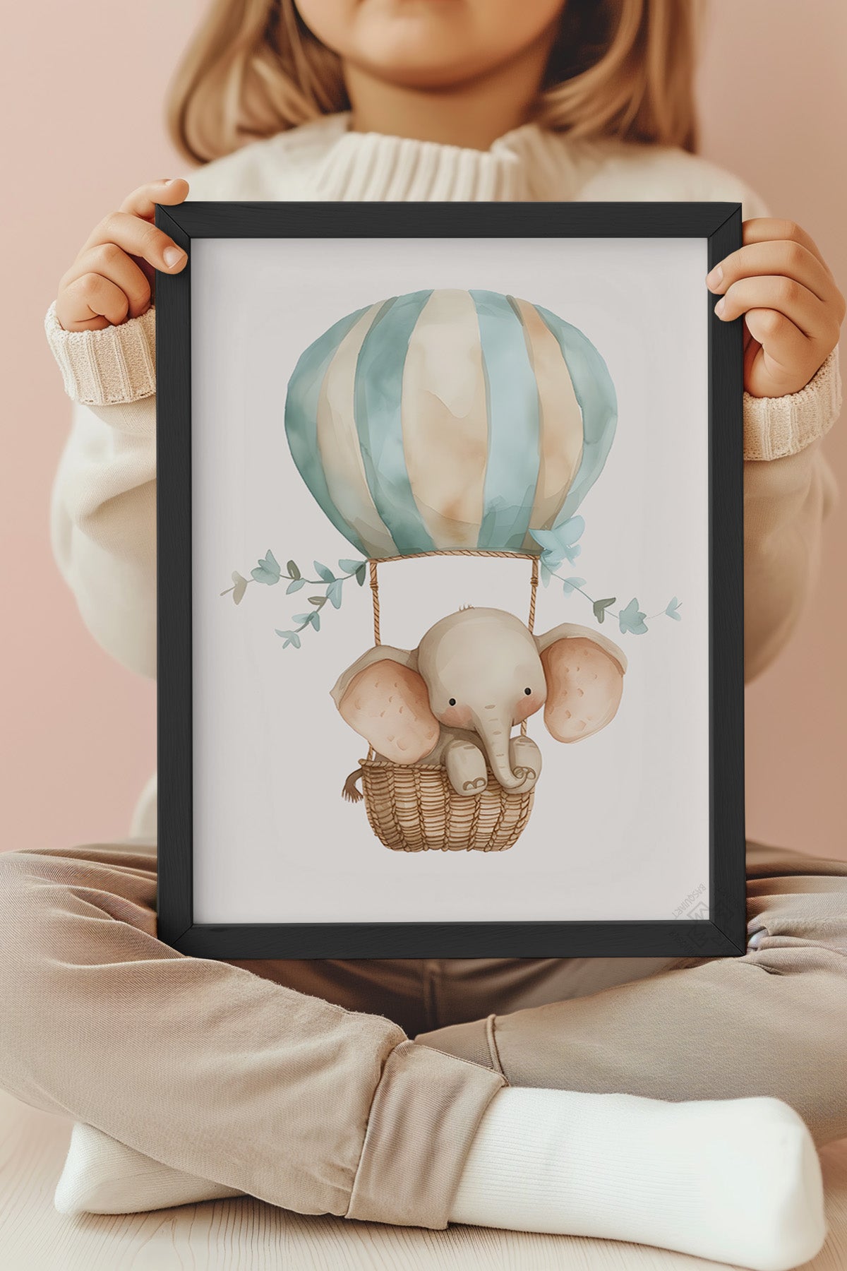 Çocuk Odası, Bebek Odası Siyah Çerçeveli Poster, Tablo No:46