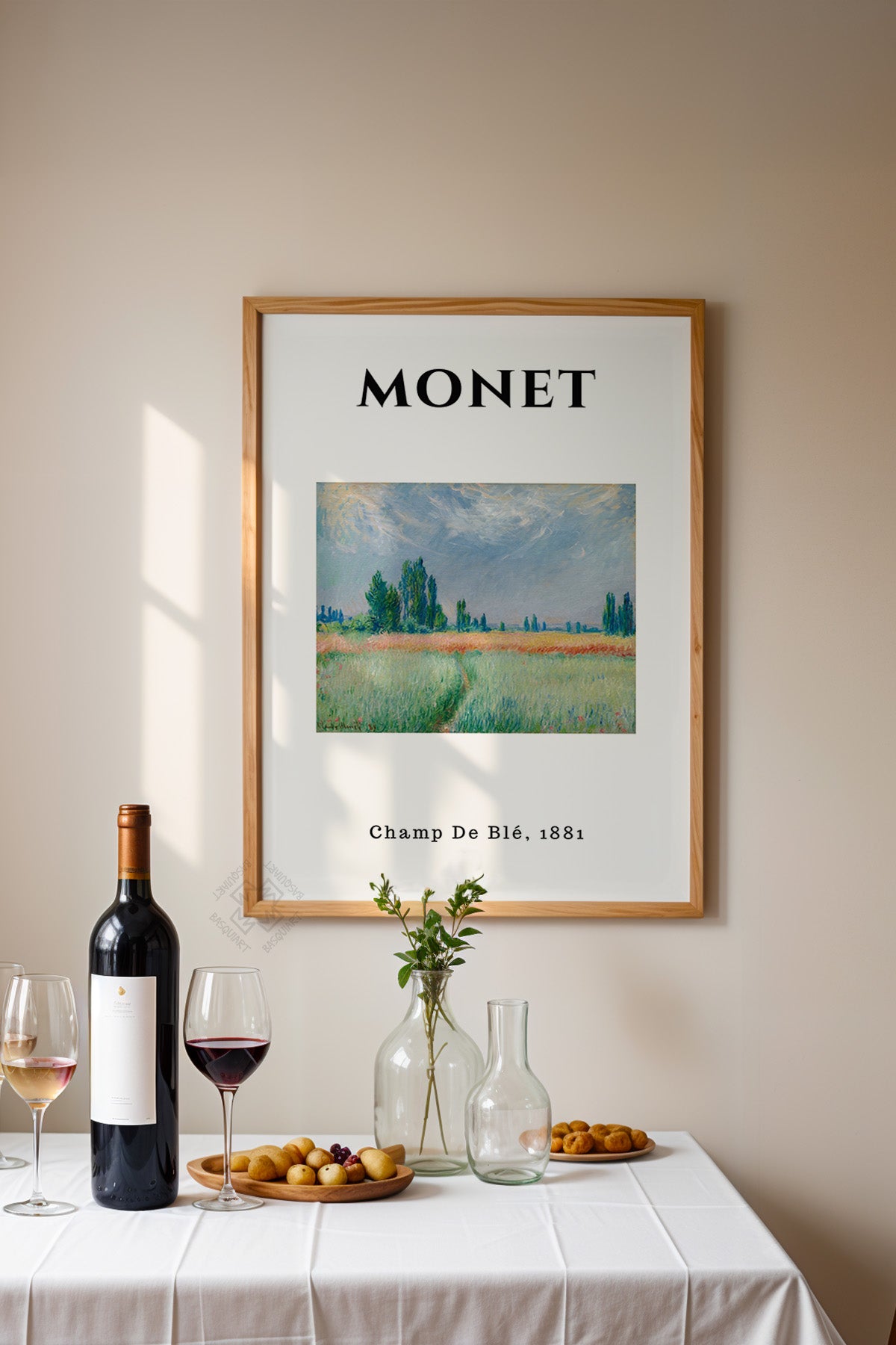 Claude Monet Serisi Ahşap Çerçeveli Poster, Tablo Duvar Dekoru No:6