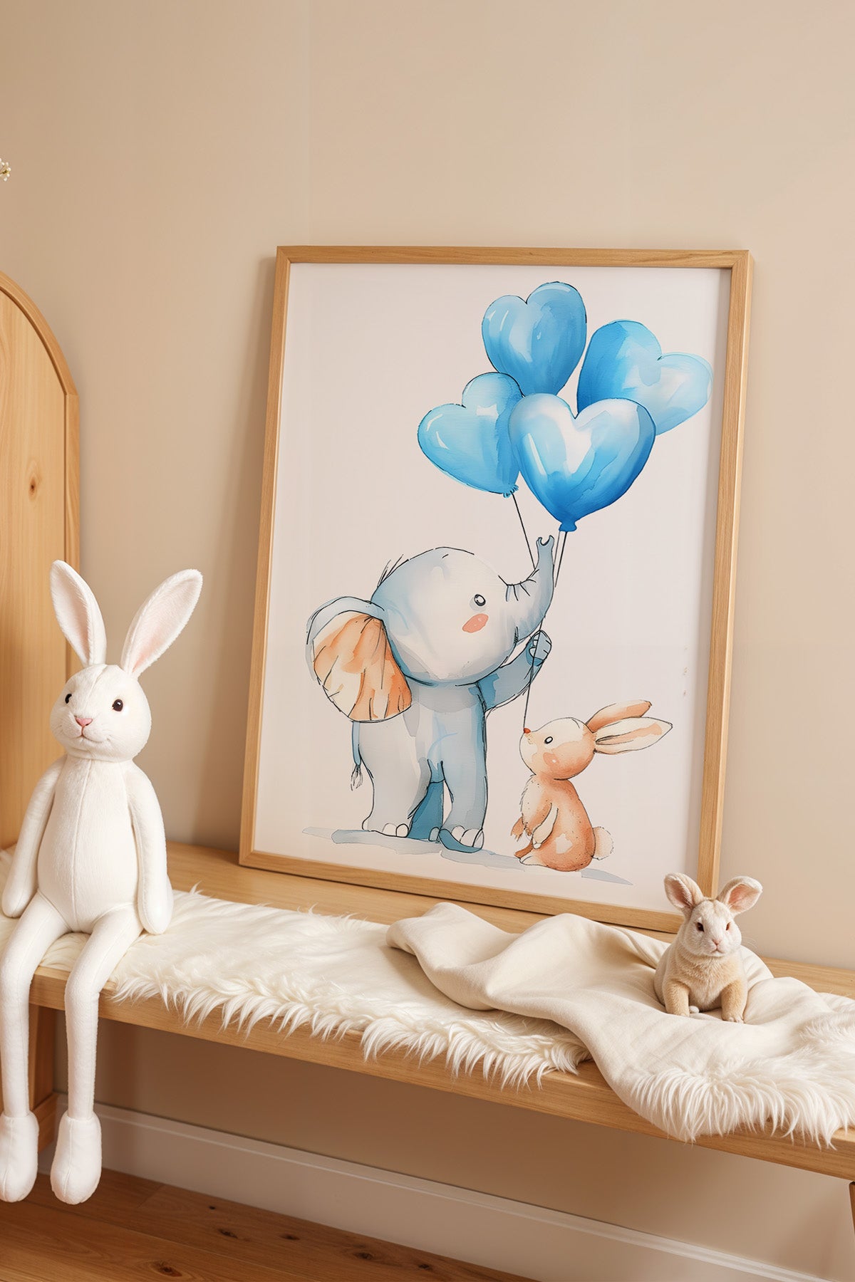 Çocuk Odası, Bebek Odası Ahşap Çerçeveli Poster, Tablo No:74