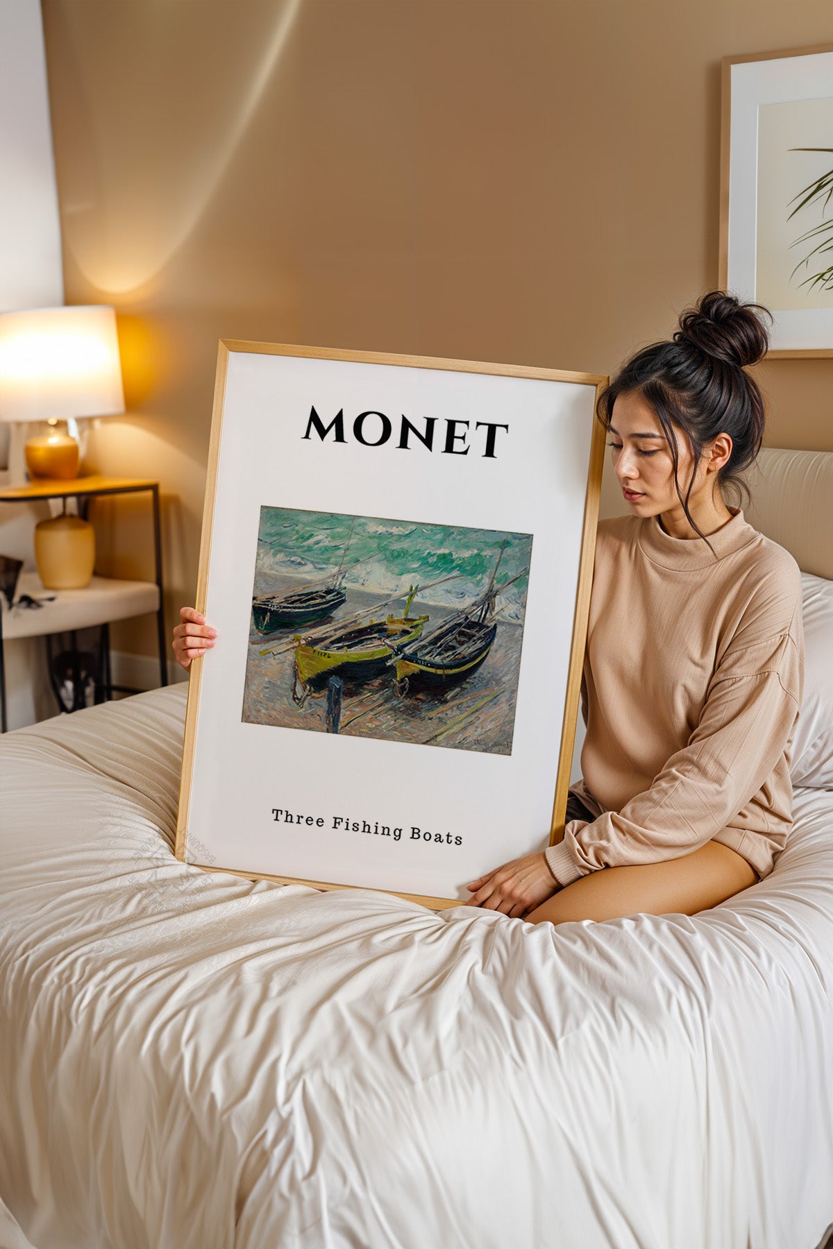 Claude Monet Serisi Ahşap Çerçeveli Poster, Tablo Duvar Dekoru No:10