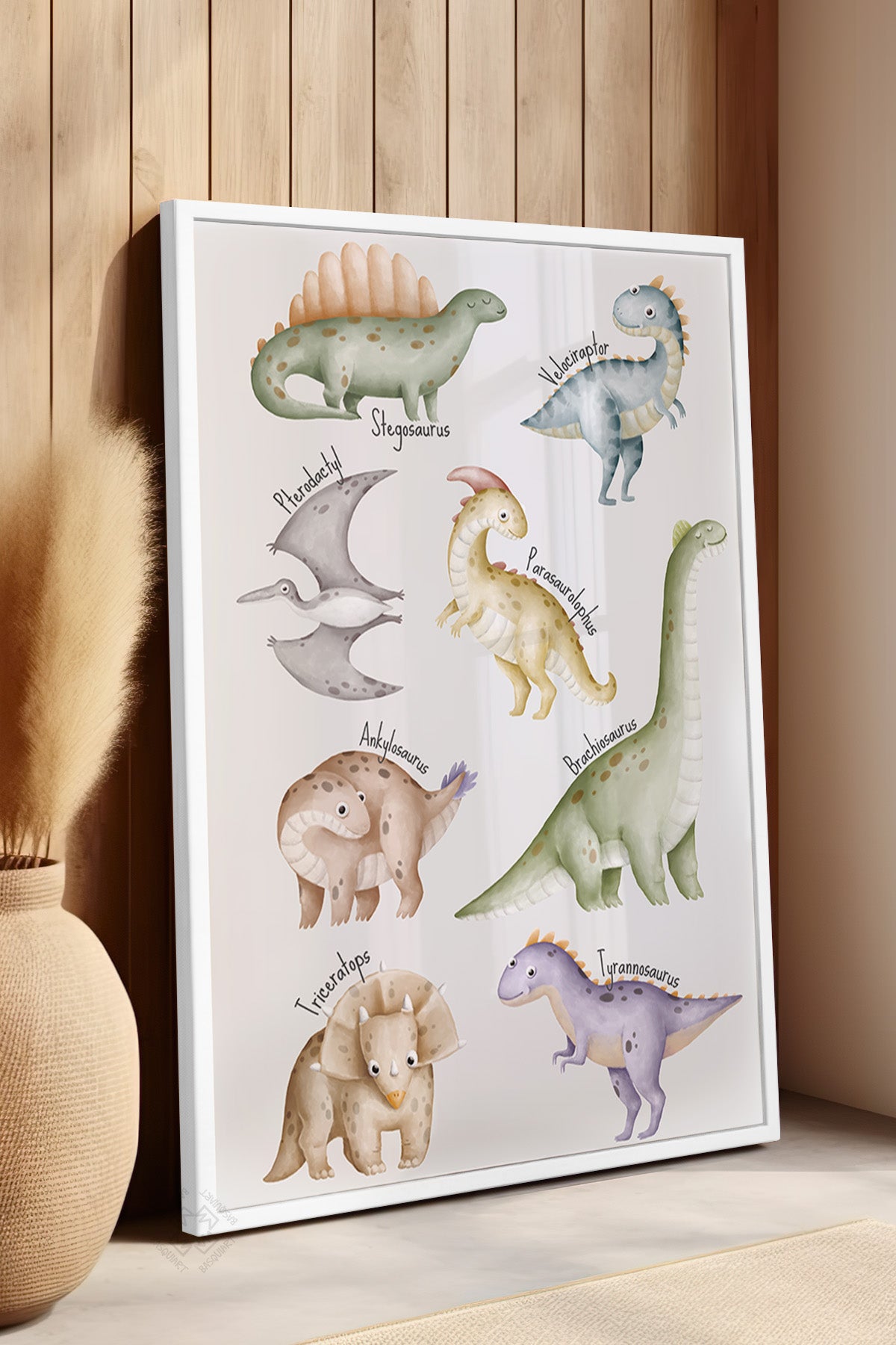 Çocuk Odası, Bebek Odası Beyaz Çerçeveli Poster, Tablo No:33