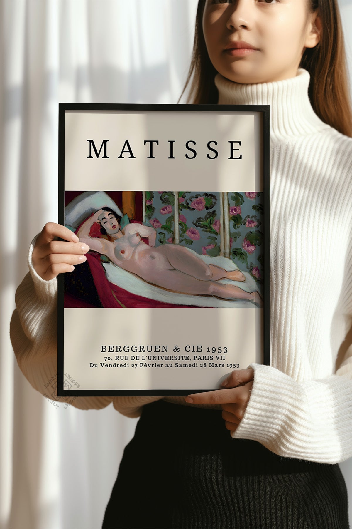 Henri Matisse Serisi Siyah Çerçeveli Poster, Tablo Duvar Dekoru No:5