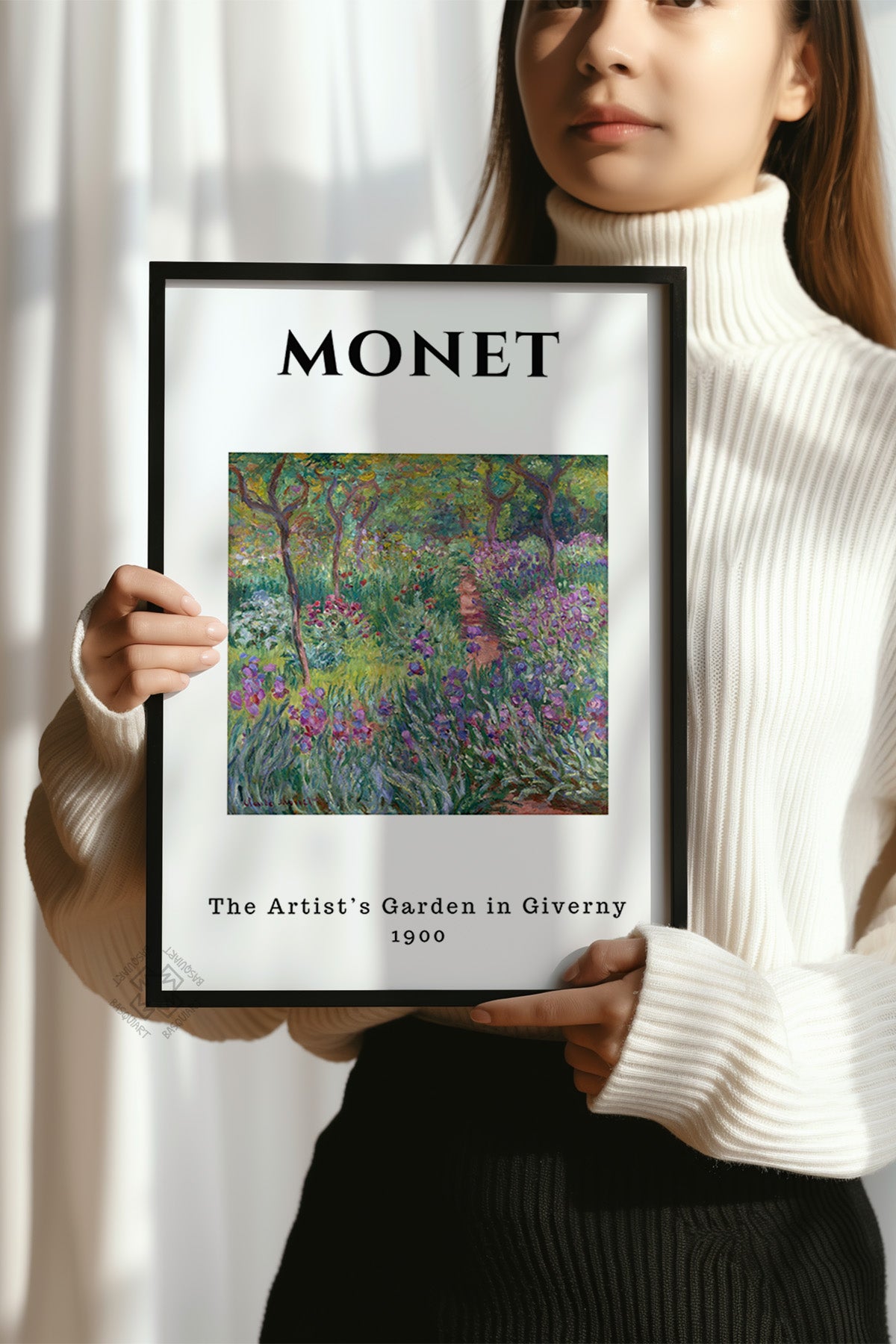 Claude Monet Serisi Siyah Çerçeveli Poster, Tablo Duvar Dekoru No:21