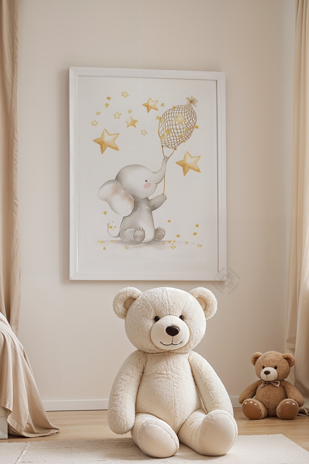 Çocuk Odası, Bebek Odası Beyaz Çerçeveli Poster, Tablo No:94