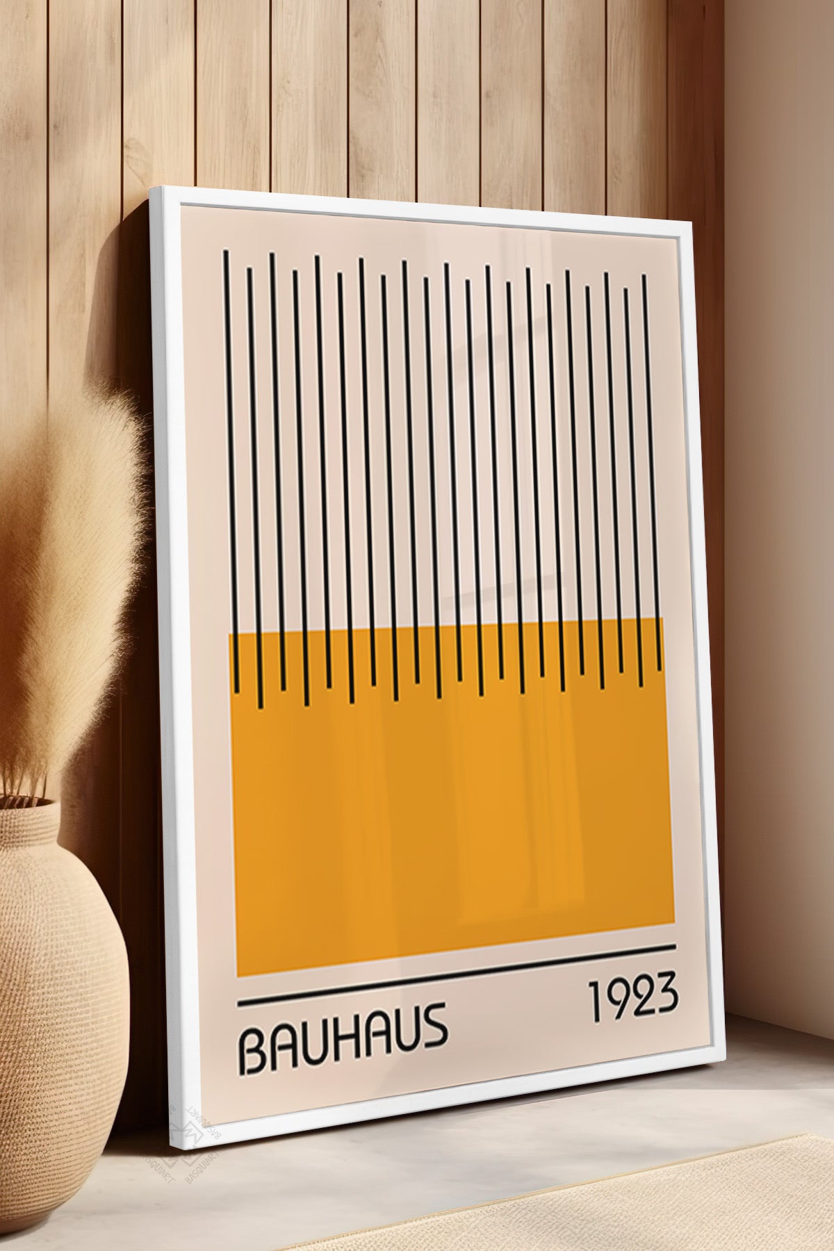 Bauhaus Serisi Beyaz Çerçeveli Poster, Tablo No:23
