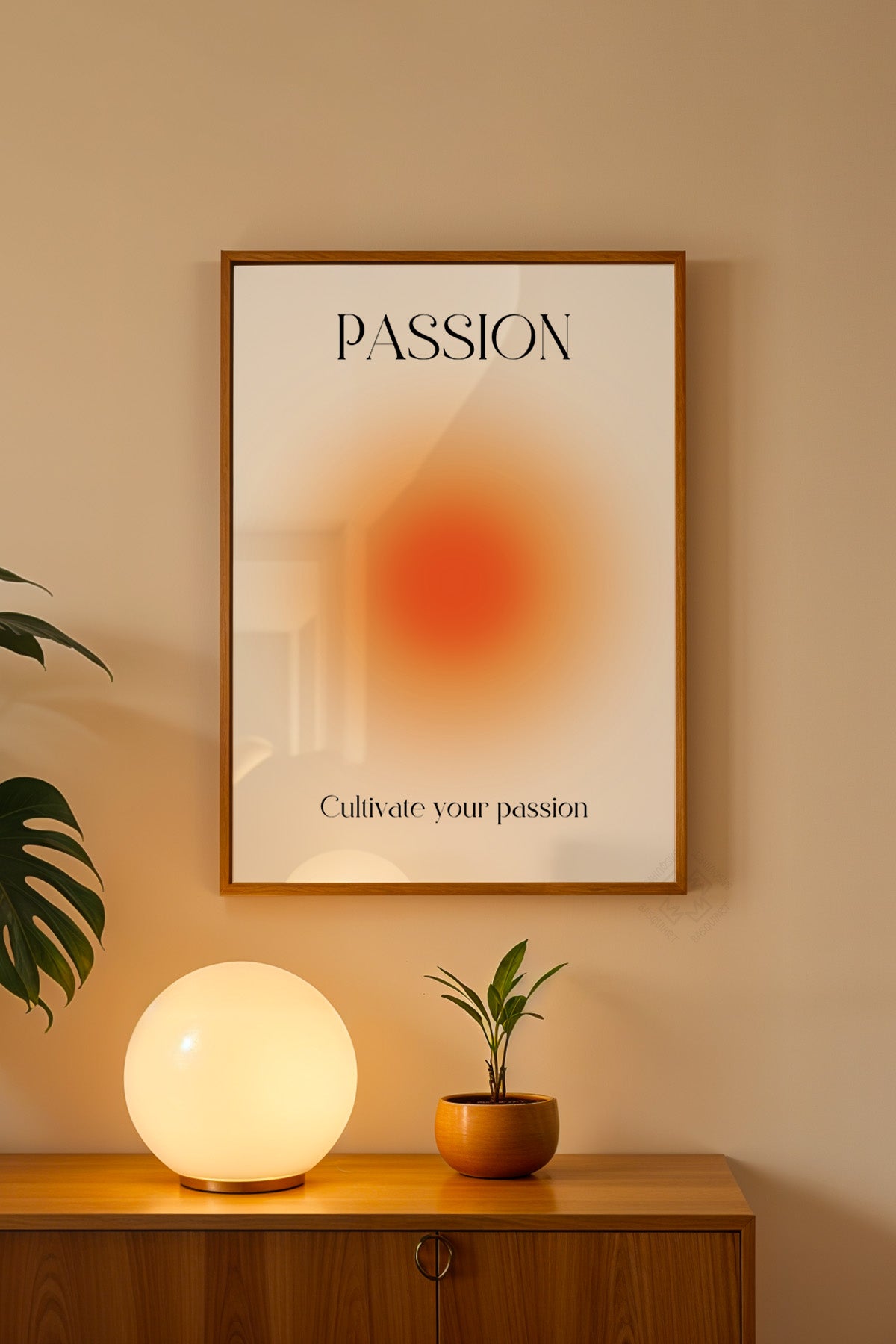 Aura Serisi Ahşap Çerçeveli Poster, Tablo No:152