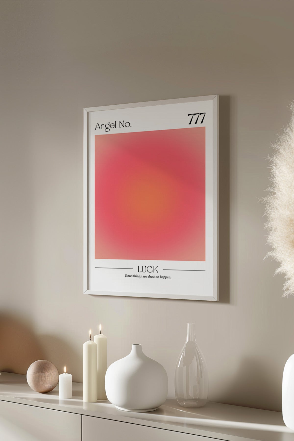 Aura Serisi Beyaz Çerçeveli Poster, Tablo No:11