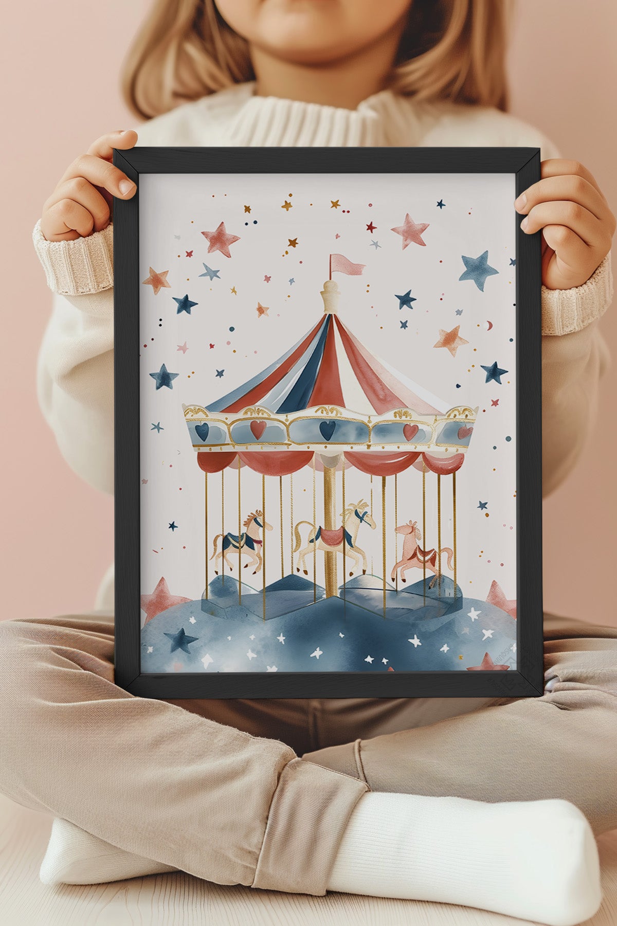 Çocuk Odası, Bebek Odası Siyah Çerçeveli Poster, Tablo No:49