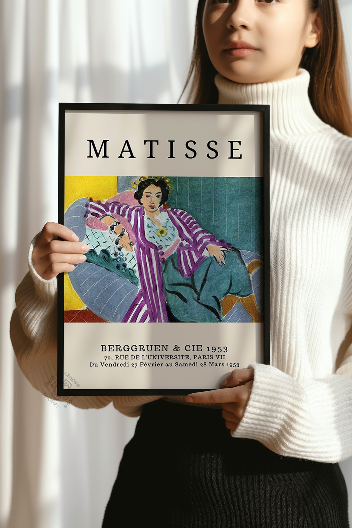 Henri Matisse Serisi Siyah Çerçeveli Poster, Tablo Duvar Dekoru No:3