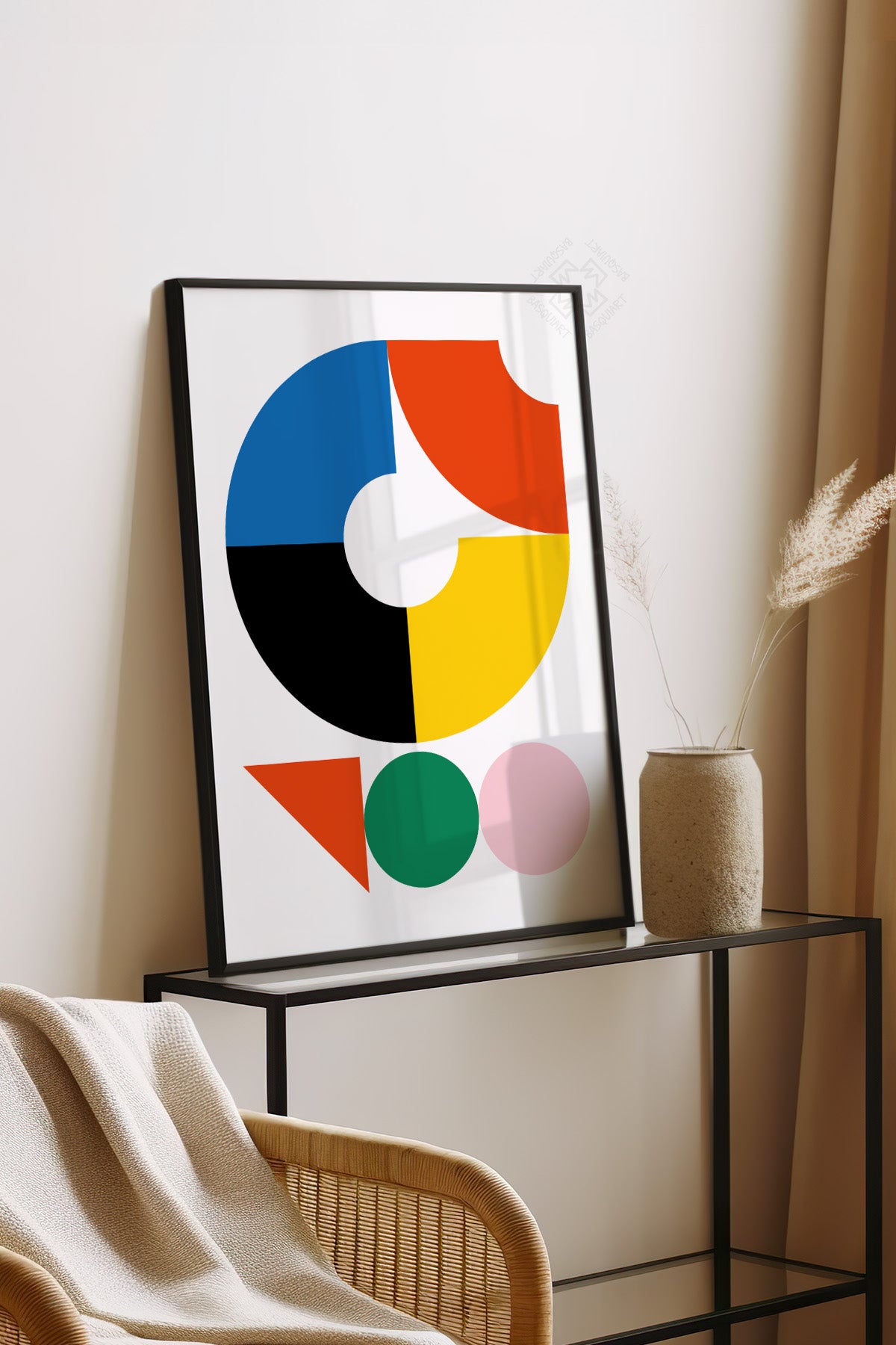 Bauhaus Serisi Siyah Çerçeveli Poster, Tablo No:9