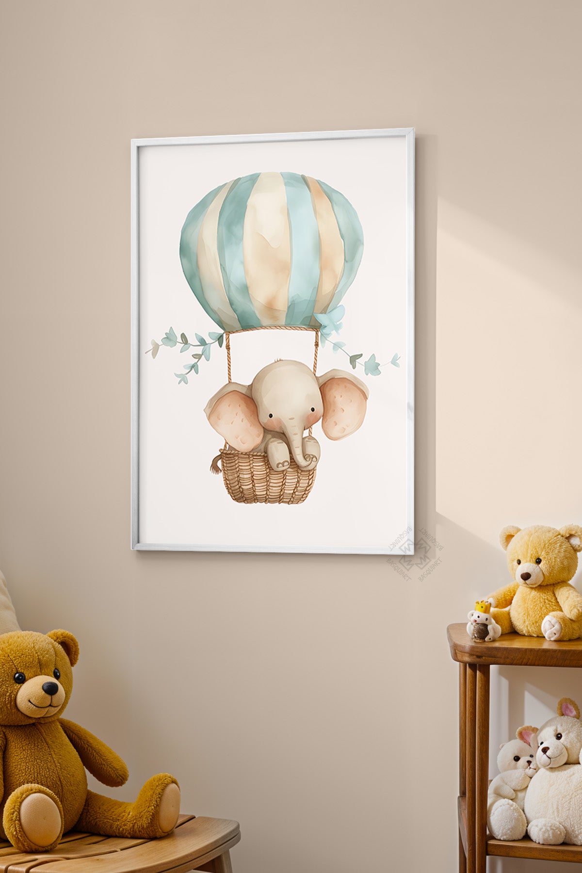 Çocuk Odası, Bebek Odası Beyaz Çerçeveli Poster, Tablo No:46