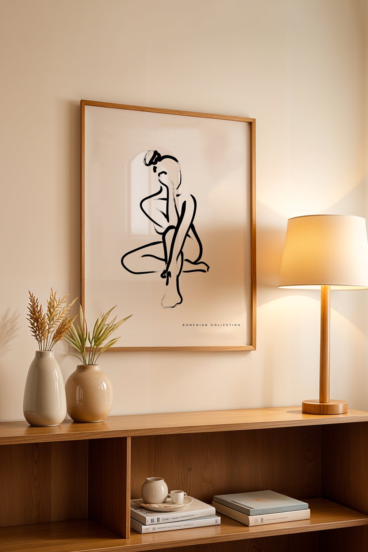 Bohemian Serisi Ahşap Çerçeveli Poster, Tablo No:101