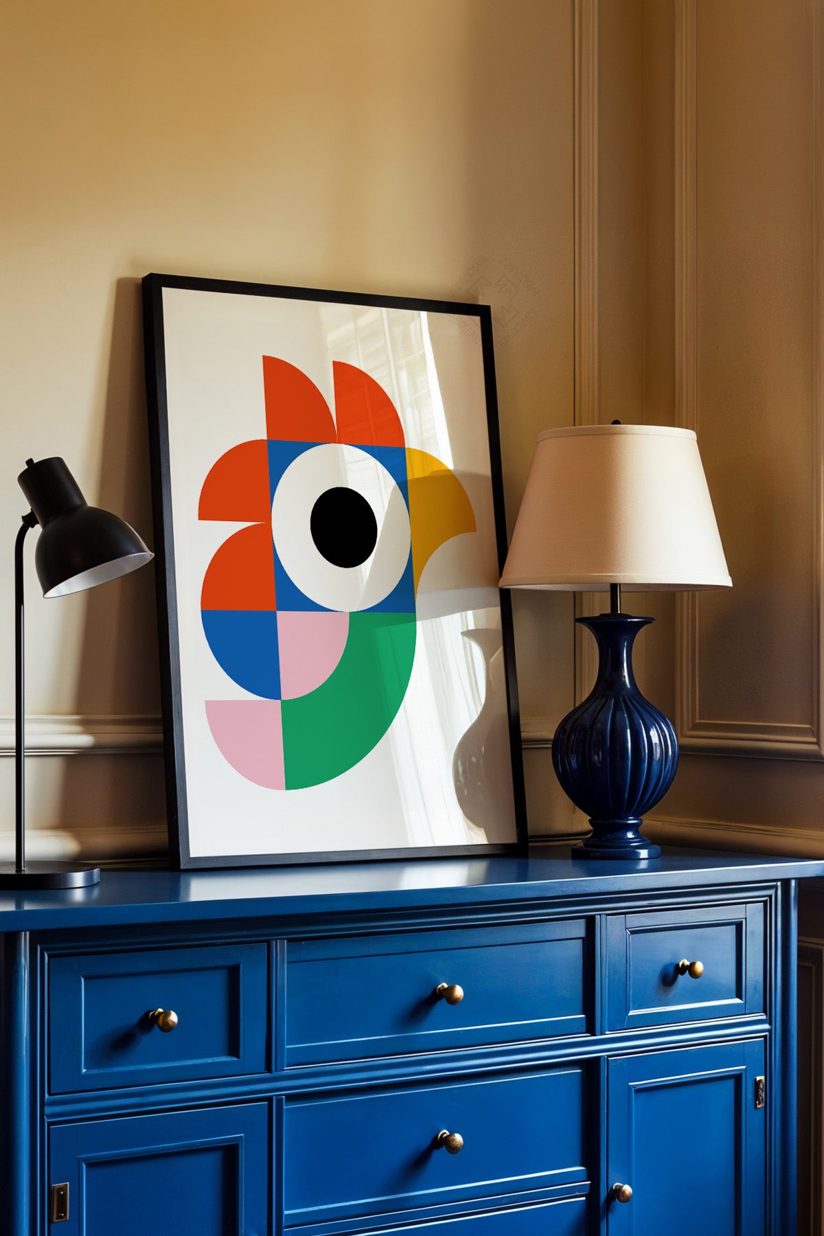Bauhaus Serisi Siyah Çerçeveli Poster, Tablo No:10