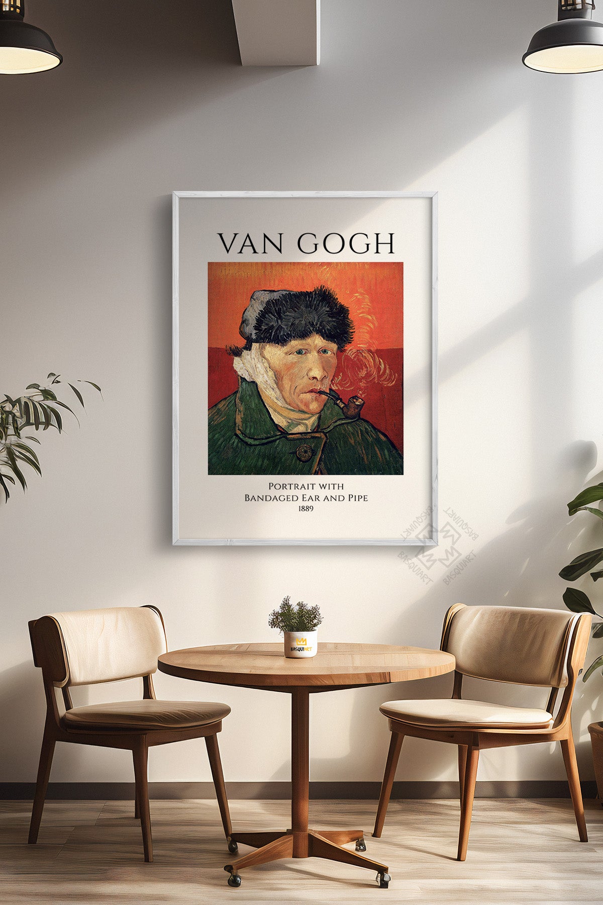 Vincent Van Gogh Serisi Beyaz Çerçeveli Poster, Tablo Duvar Dekoru No:26