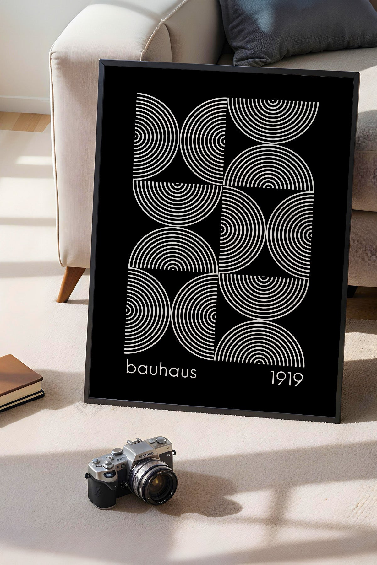 Bauhaus Serisi Siyah Çerçeveli Poster, Tablo No:41