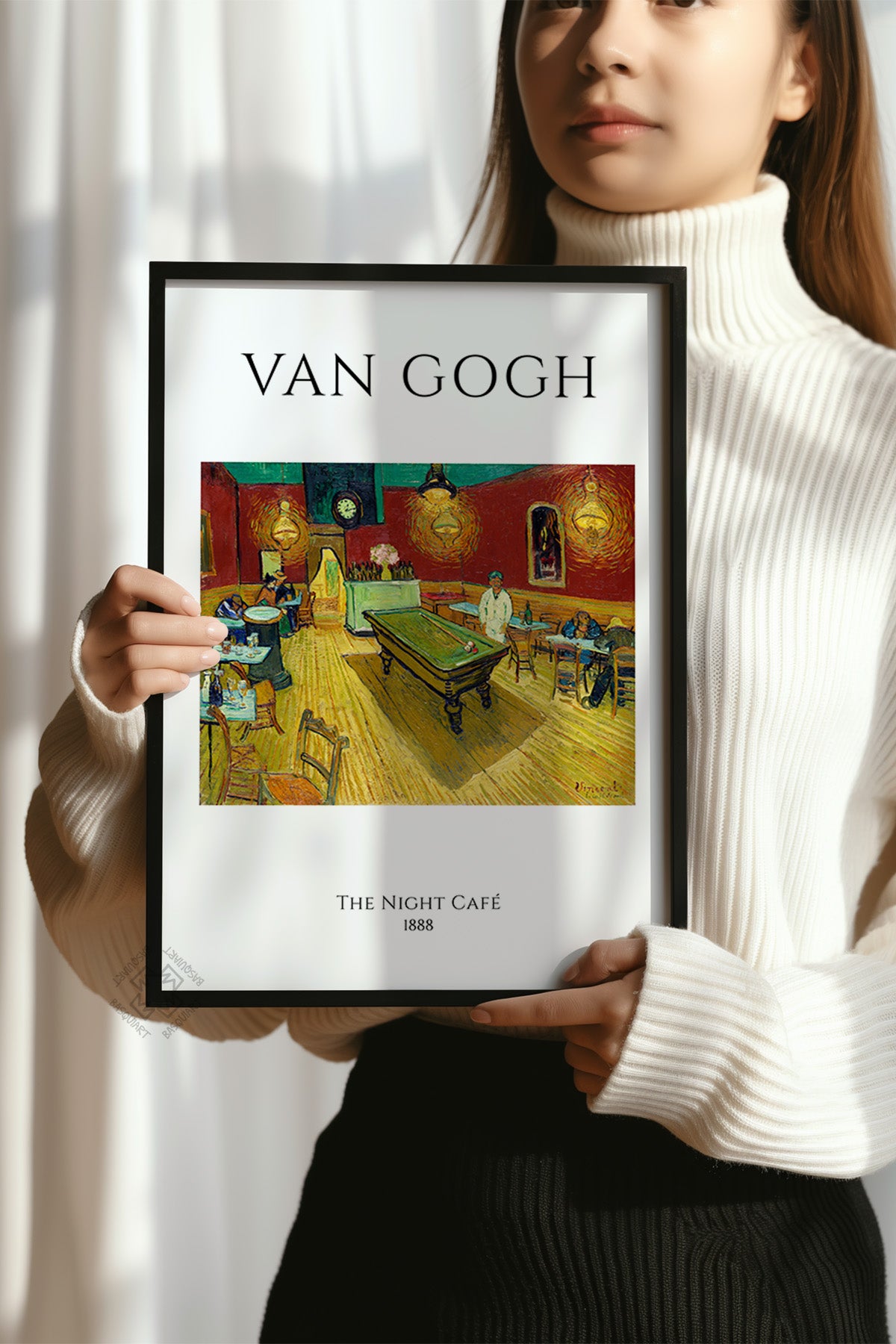 Vincent Van Gogh Serisi Siyah Çerçeveli Poster, Tablo Duvar Dekoru No:14