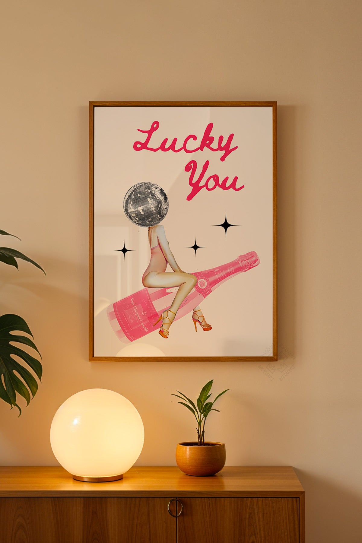 Lucky You Serisi Ahşap Çerçeveli Poster, Tablo Duvar Dekoru No:90