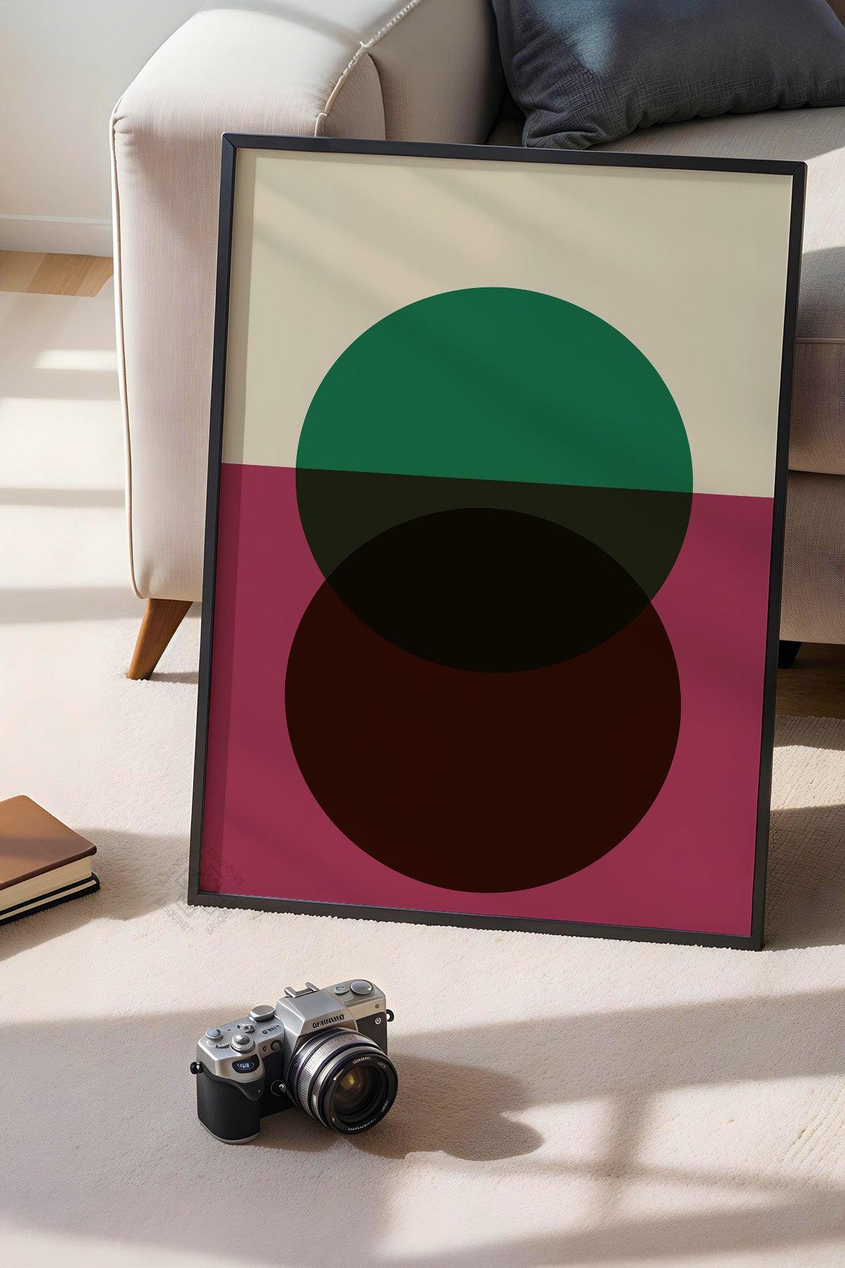 Bauhaus Serisi Siyah Çerçeveli Poster, Tablo No:77