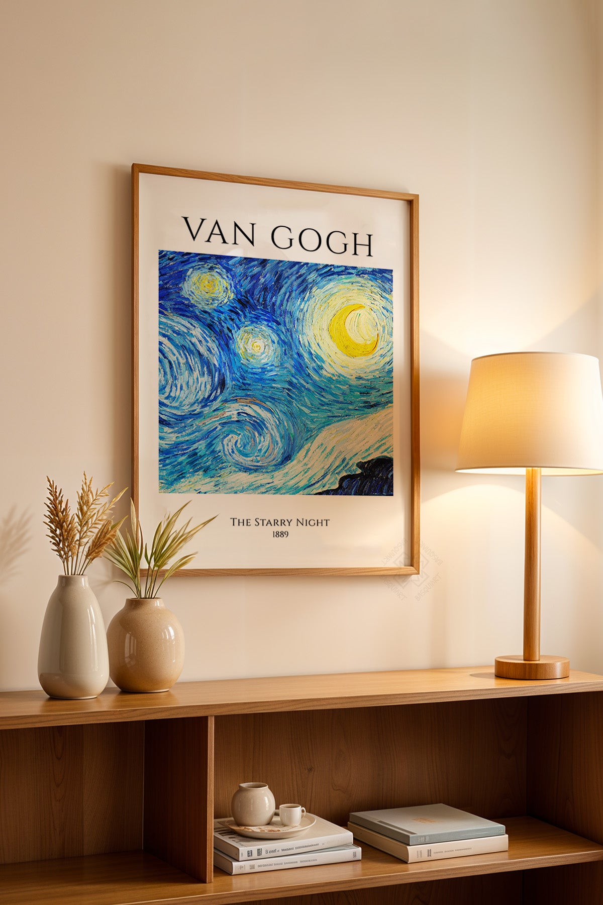 Vincent Van Gogh Serisi Ahşap Çerçeveli Poster, Tablo Duvar Dekoru No:2