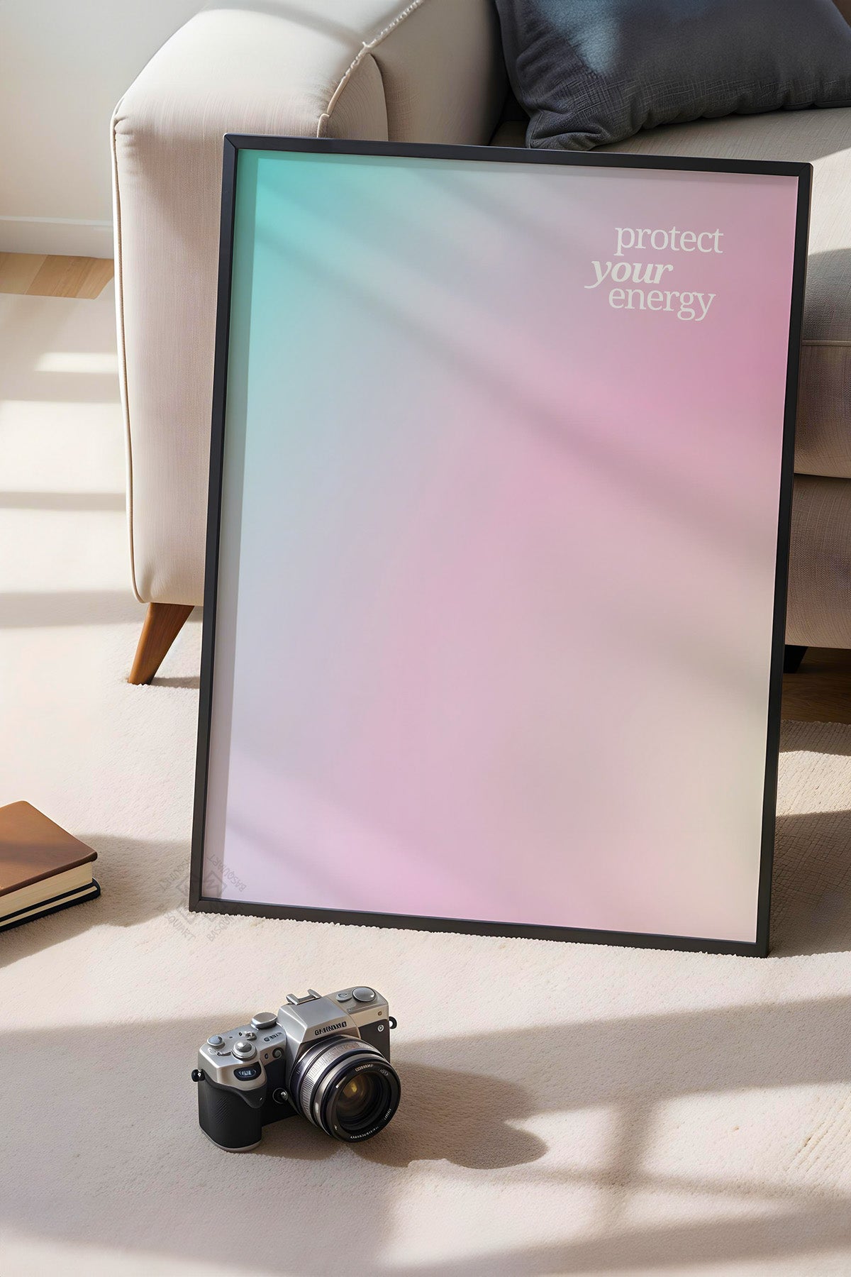 Aura Serisi Siyah Çerçeveli Poster, Tablo No:105