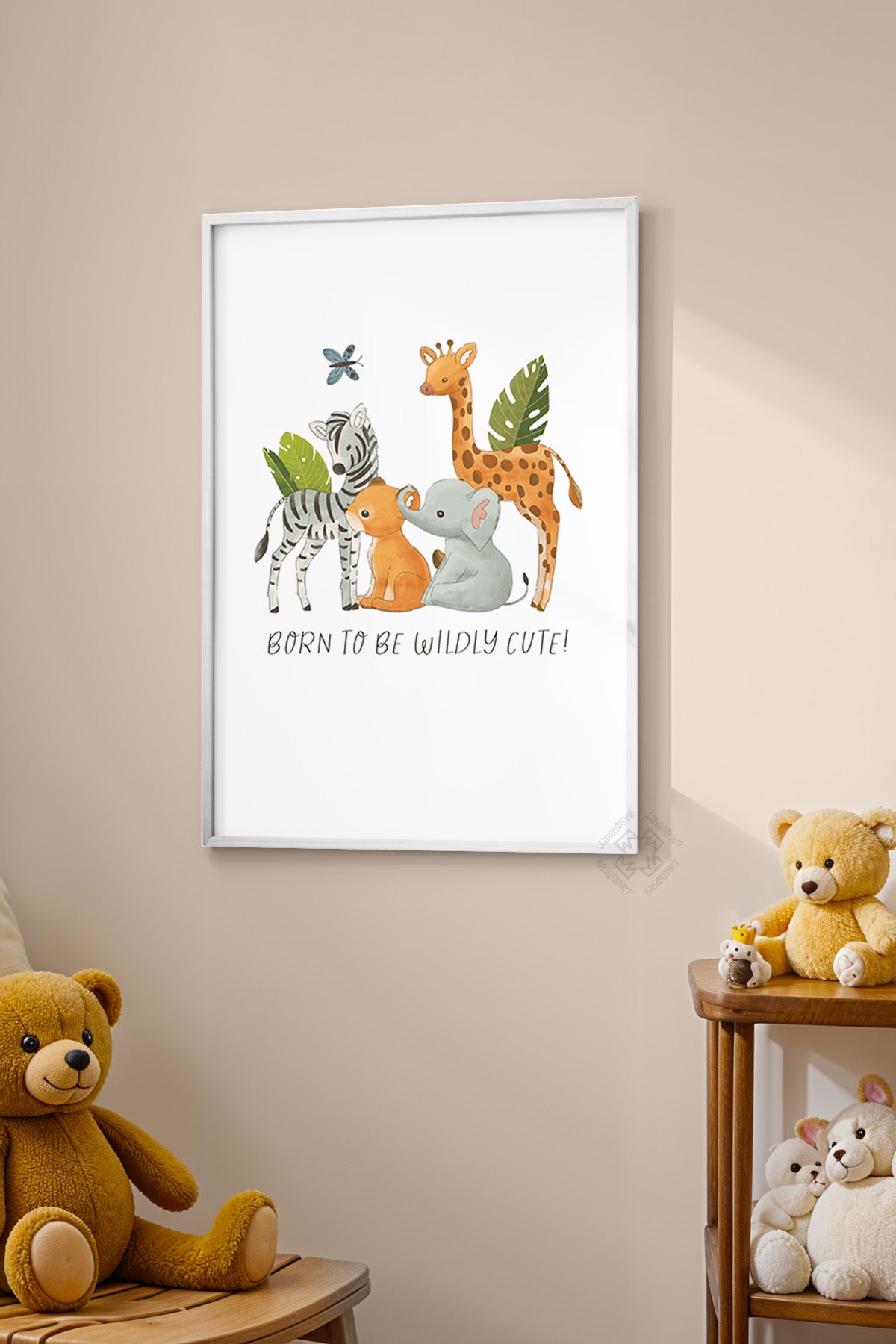 Çocuk Odası, Bebek Odası Beyaz Çerçeveli Poster, Tablo No:98