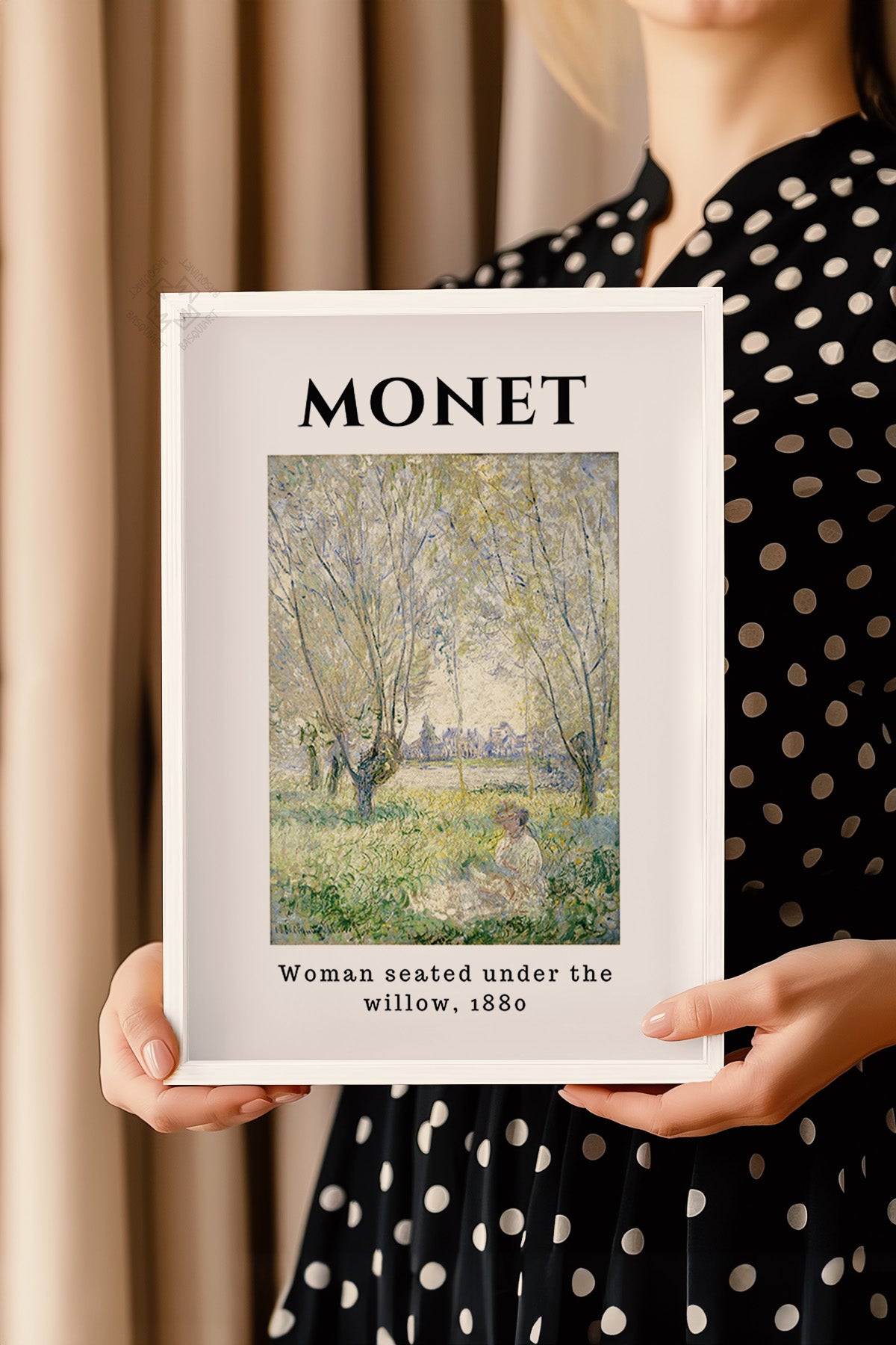 Claude Monet Serisi Beyaz Çerçeveli Poster, Tablo Duvar Dekoru No:1