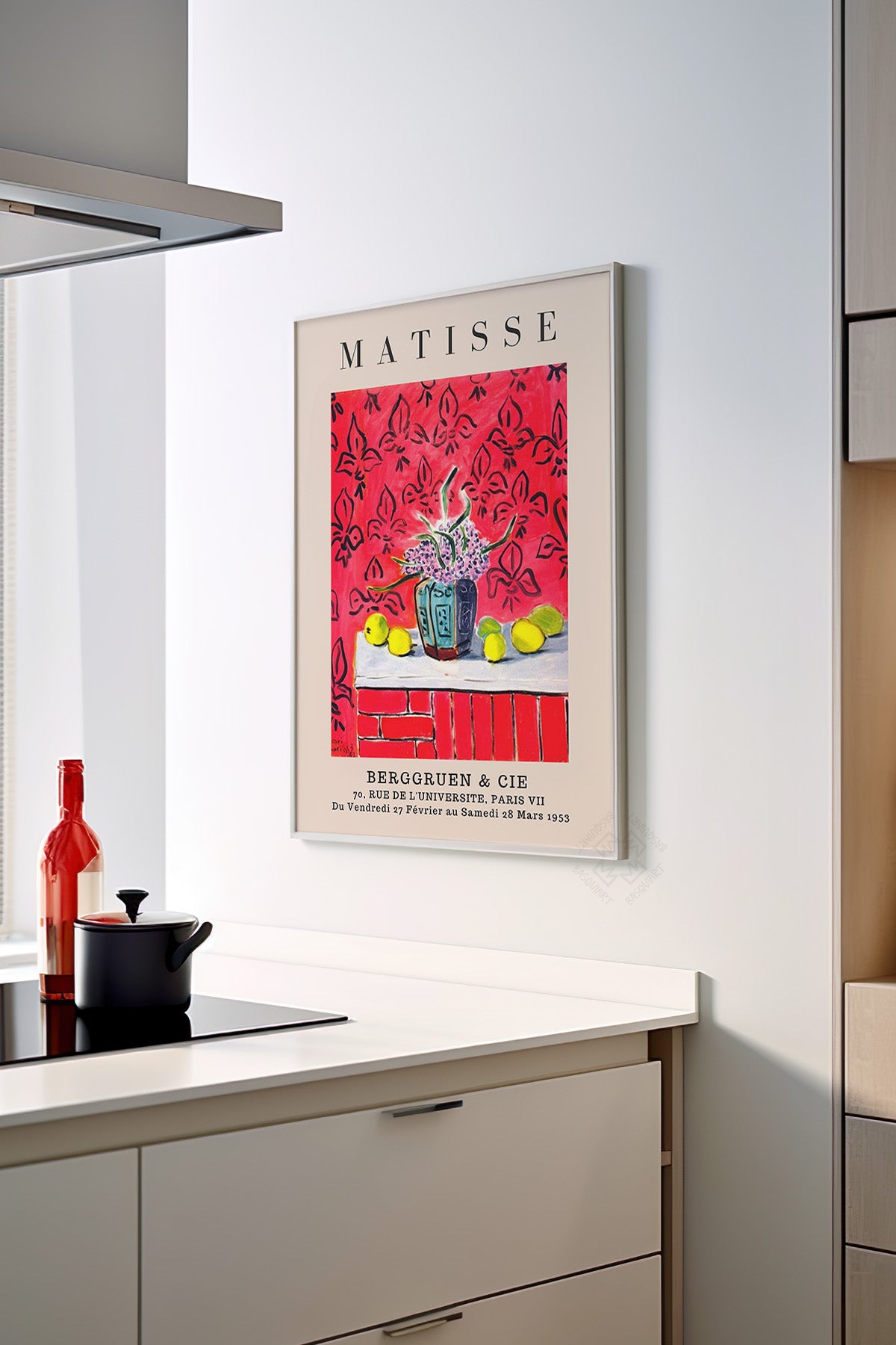 Henri Matisse Serisi Beyaz Çerçeveli Poster, Tablo Duvar Dekoru No:11