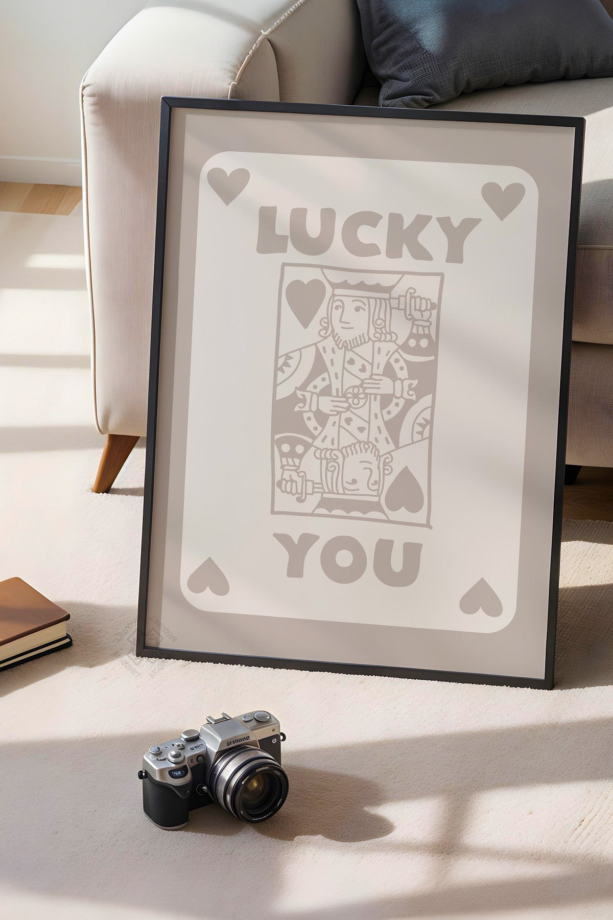 Lucky You Serisi Siyah Çerçeveli Poster, Tablo Duvar Dekoru No:5
