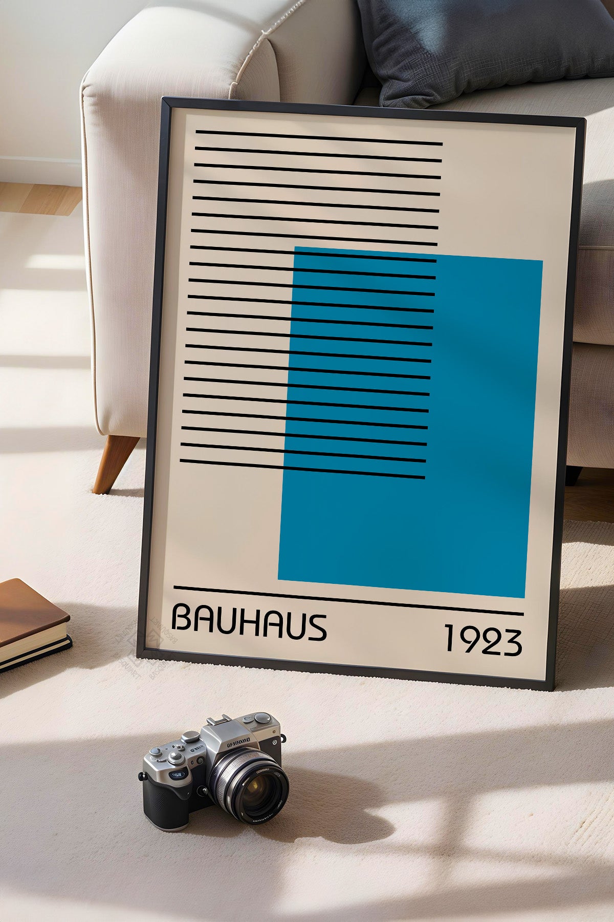 Bauhaus Serisi Siyah Çerçeveli Poster, Tablo No:16