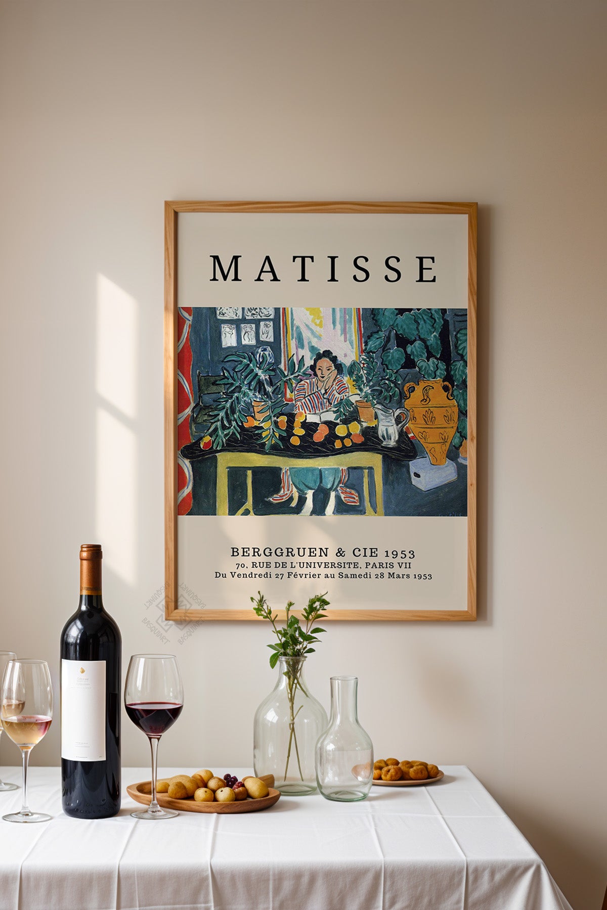 Henri Matisse Serisi Ahşap Çerçeveli Poster, Tablo Duvar Dekoru No:1